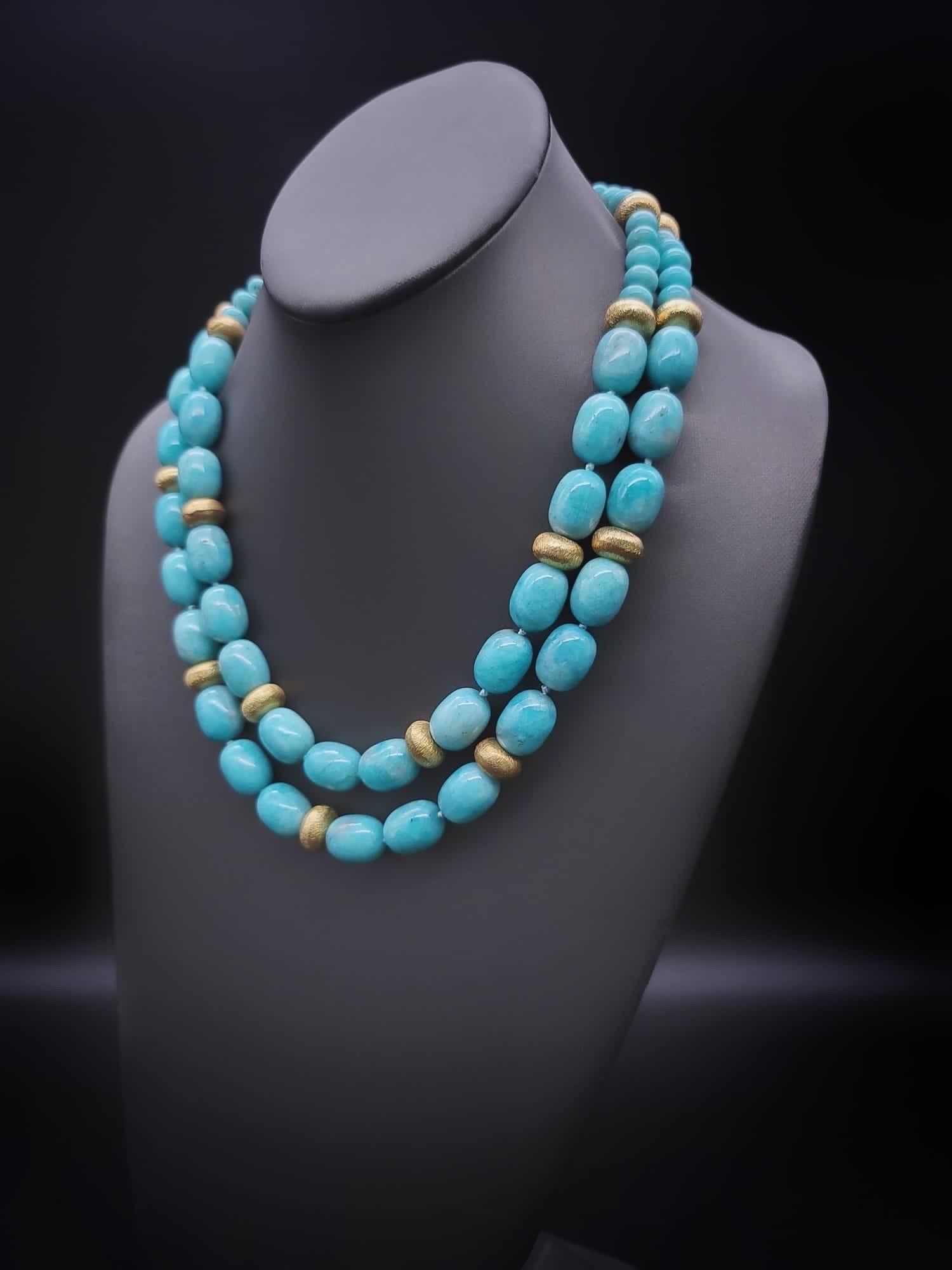 A.Jeschel Splendind Polished Amazonite necklace  For Sale 1