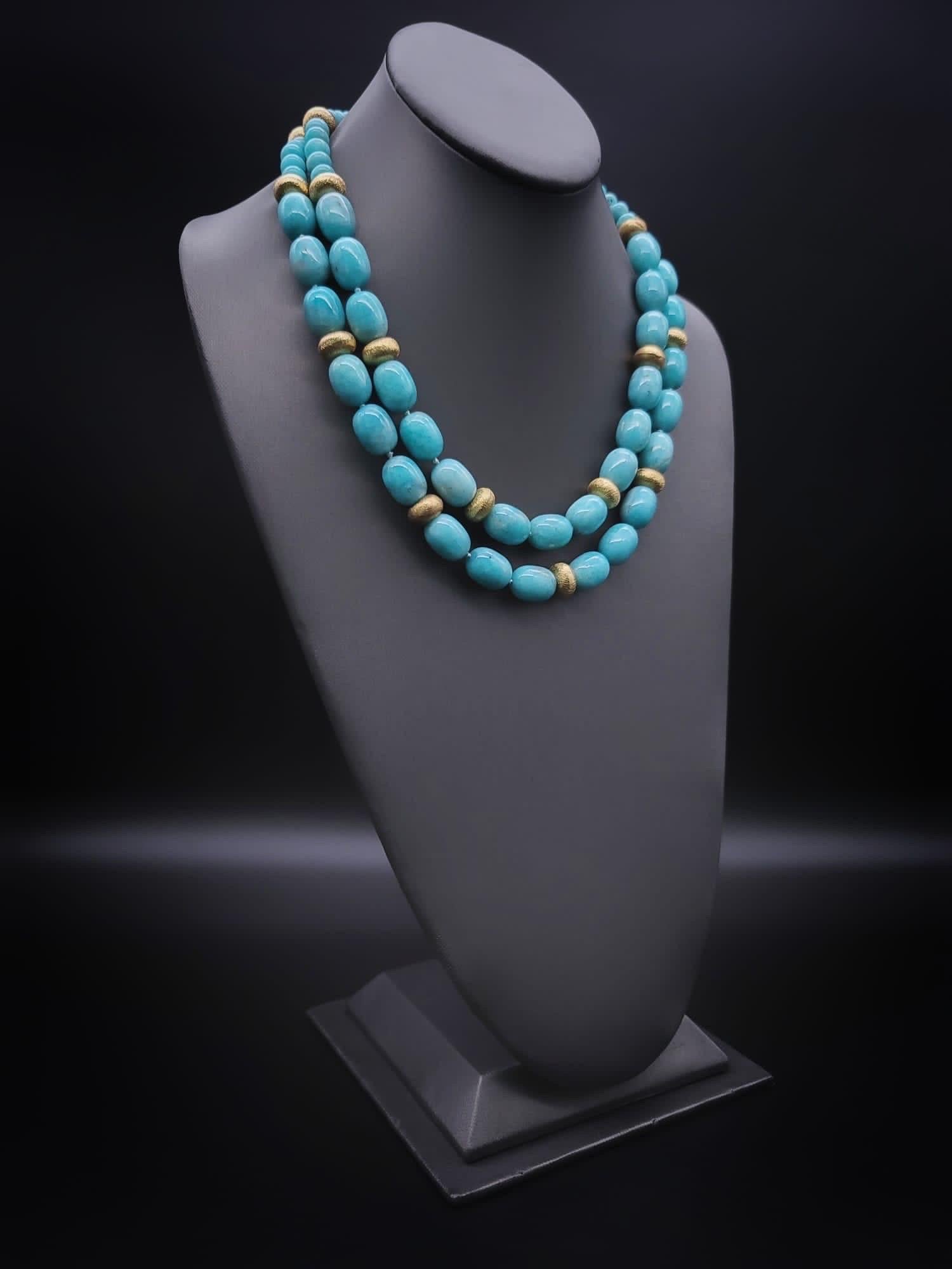 A.Jeschel Splendind Polished Amazonite necklace  For Sale 2