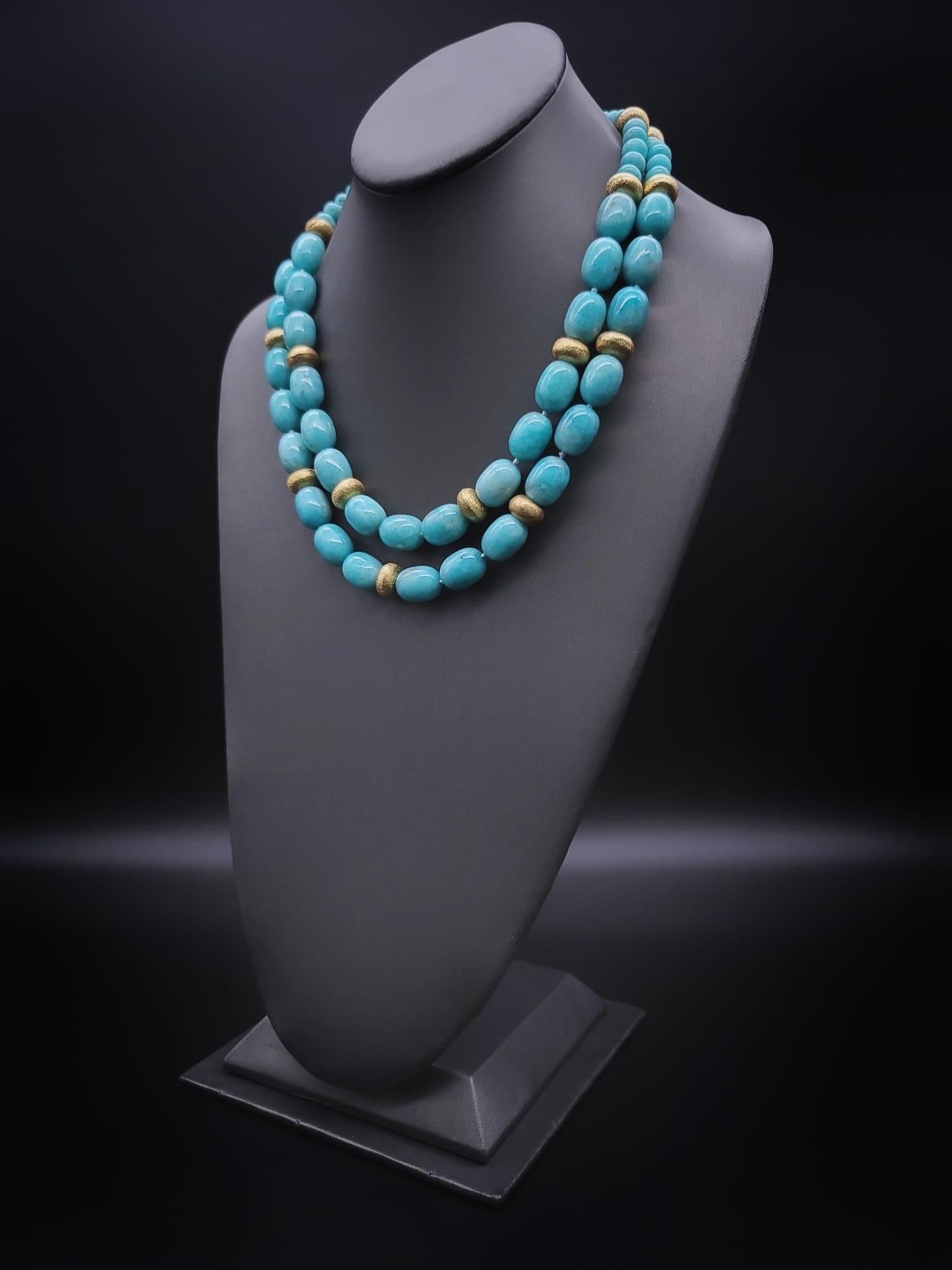 A.Jeschel Splendind Polished Amazonite necklace  For Sale 4