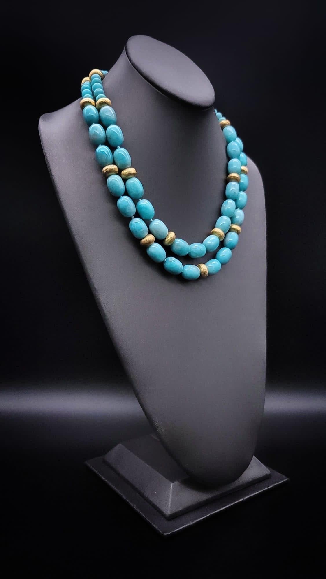 A.Jeschel Splendind Polished Amazonite necklace  For Sale 3