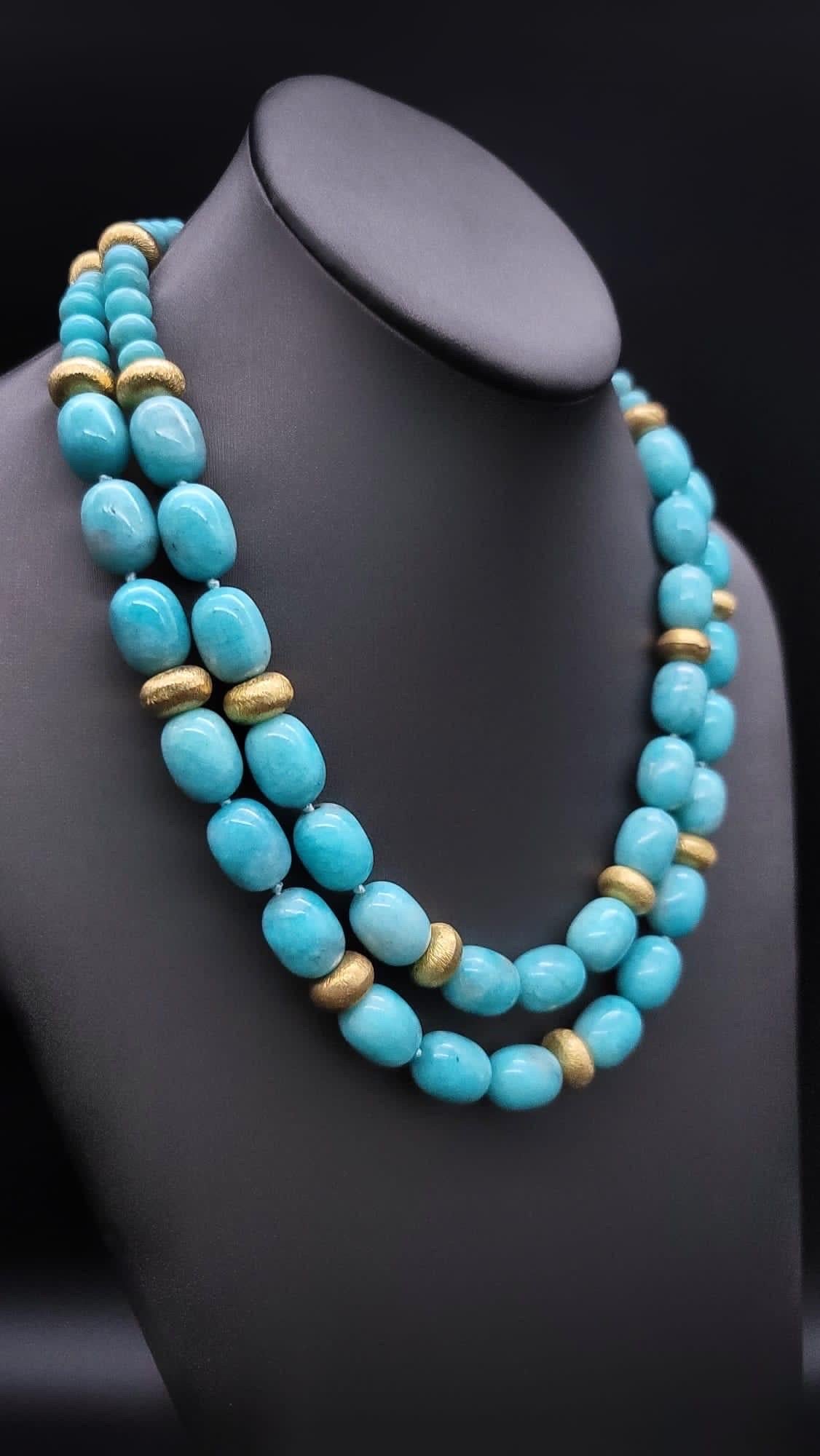 A.Jeschel Splendind Polished Amazonite necklace  For Sale 5