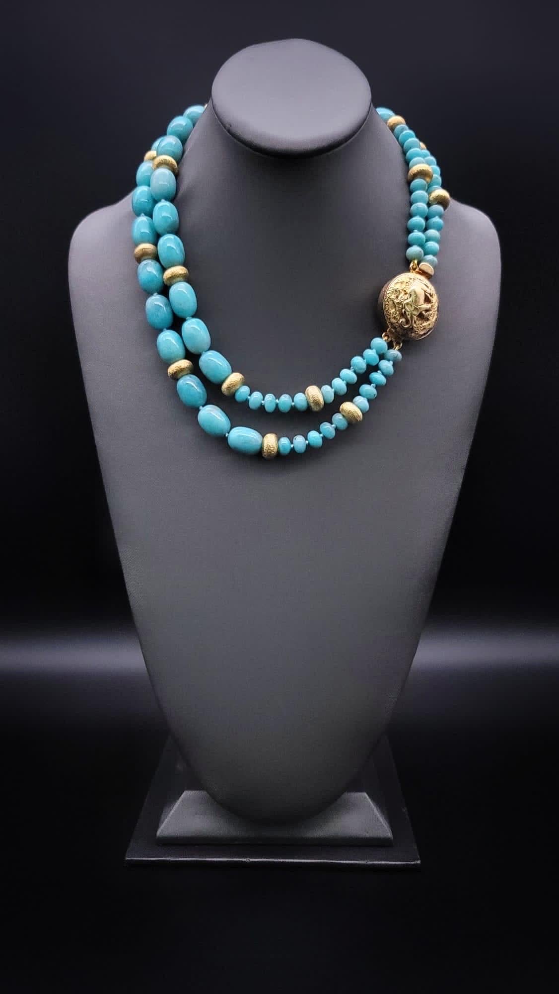 A.Jeschel Splendind Polished Amazonite necklace  For Sale 6