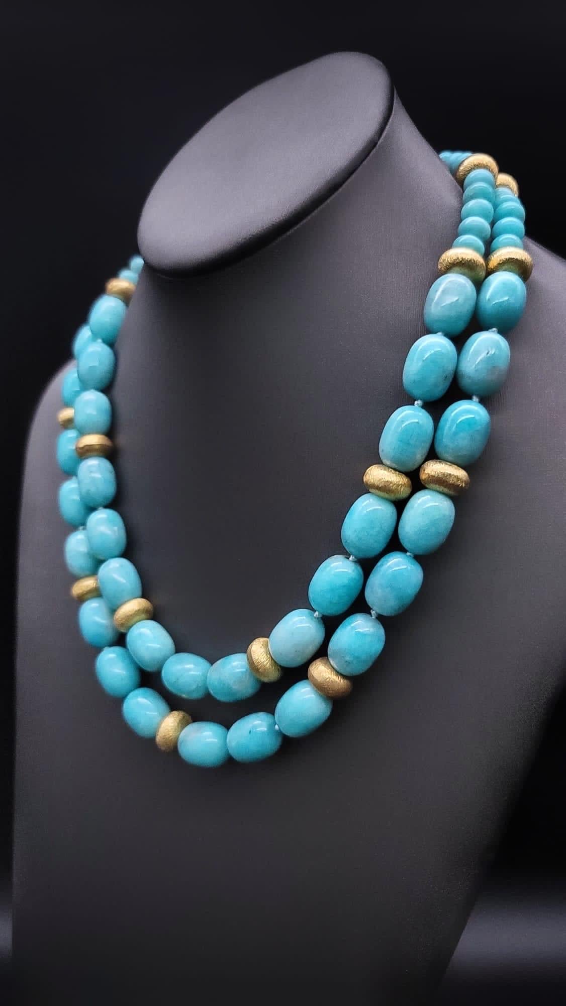 A.Jeschel Splendind Polished Amazonite necklace  For Sale 9