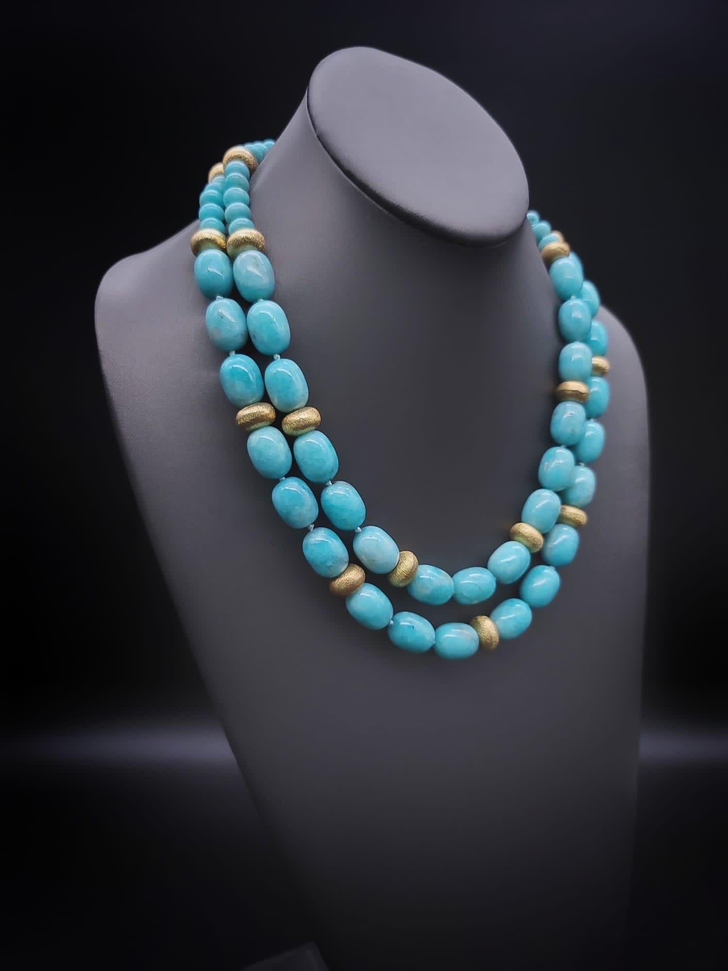A.Jeschel Splendind Polished Amazonite necklace  For Sale 12