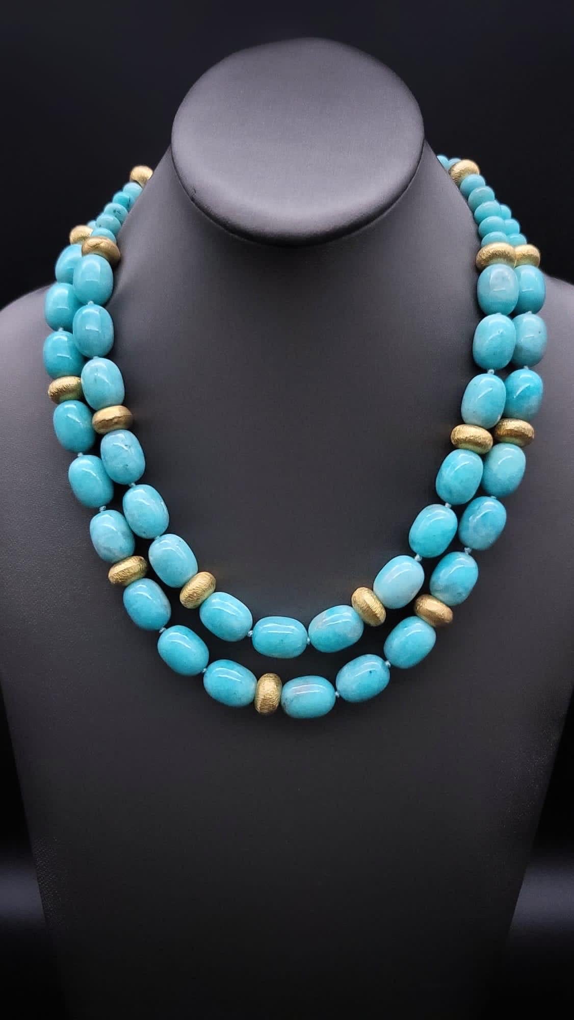 A.Jeschel Splendind Polished Amazonite necklace  For Sale 15