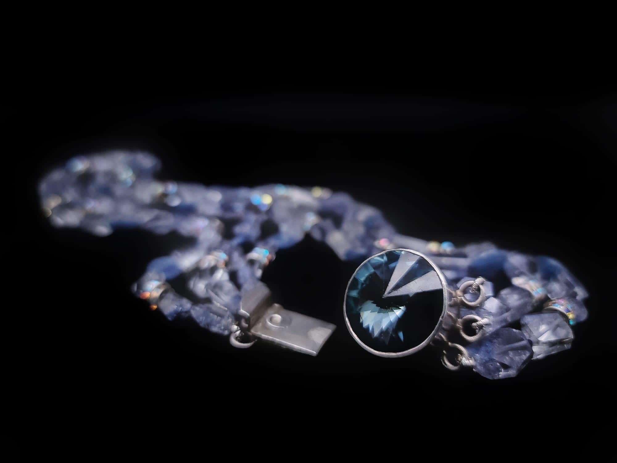 A.Jeschel Striking Quartz and Kyanite Necklace. For Sale 7