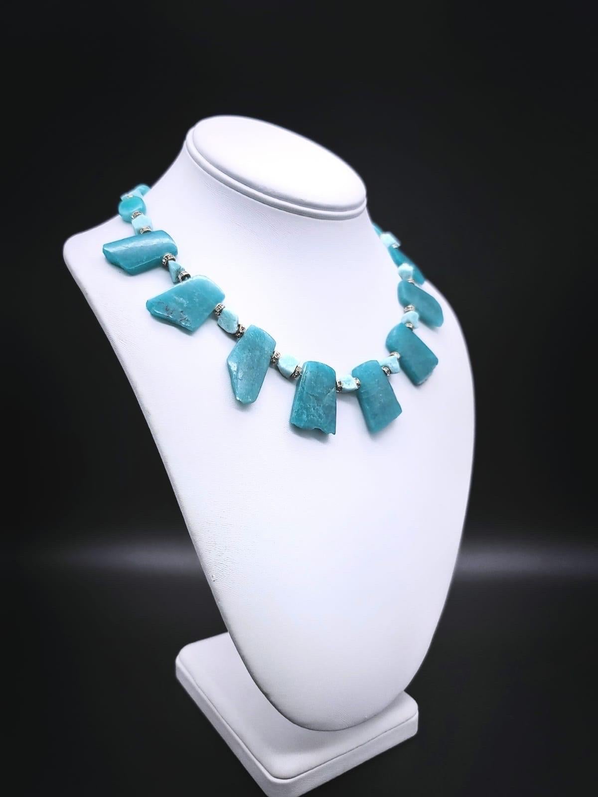 Contemporary A.Jeschel Richly colored Amazonite necklace. For Sale
