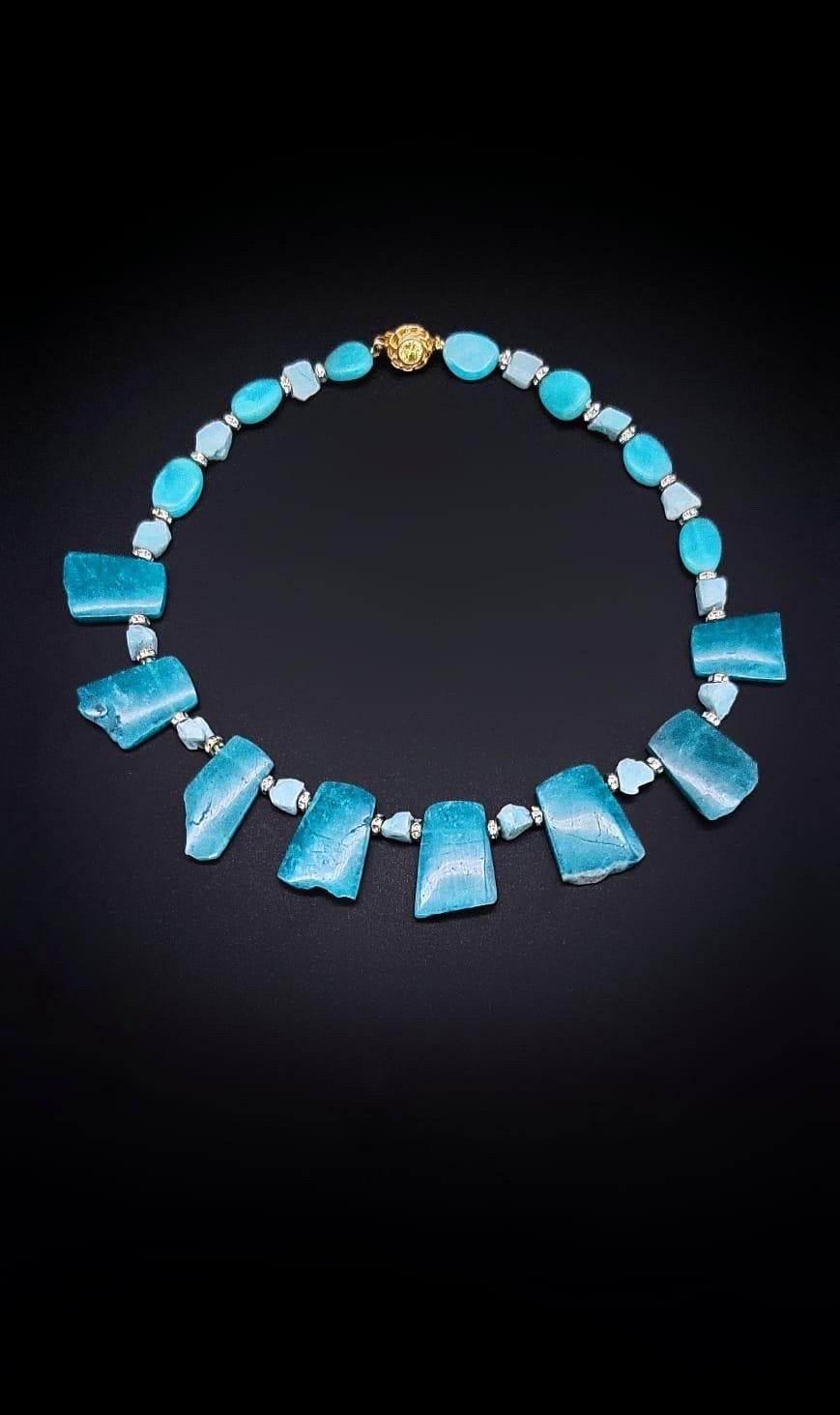 A.Jeschel Richly colored Amazonite necklace. For Sale 1