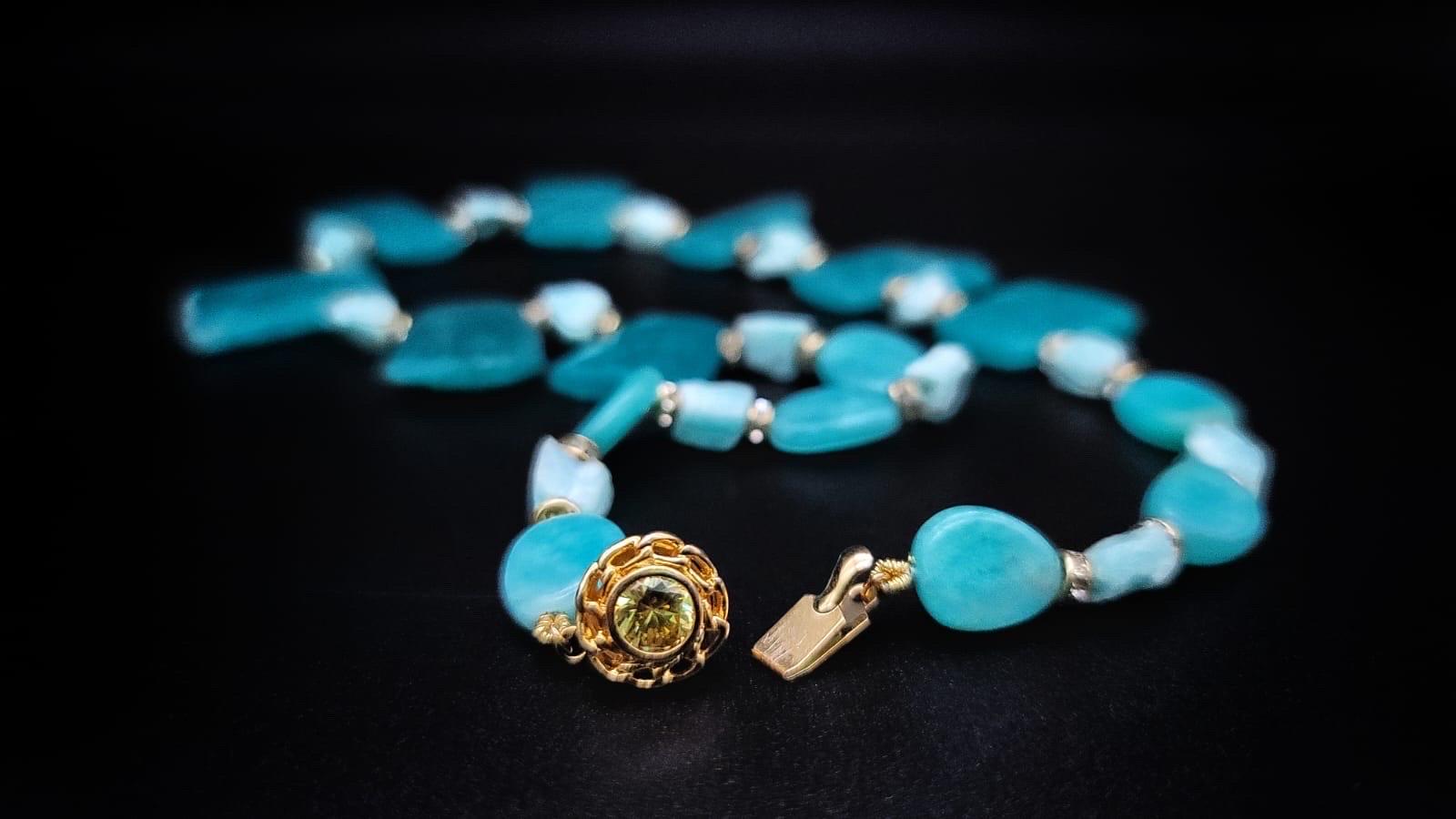 A.Jeschel Richly colored Amazonite necklace. For Sale 5