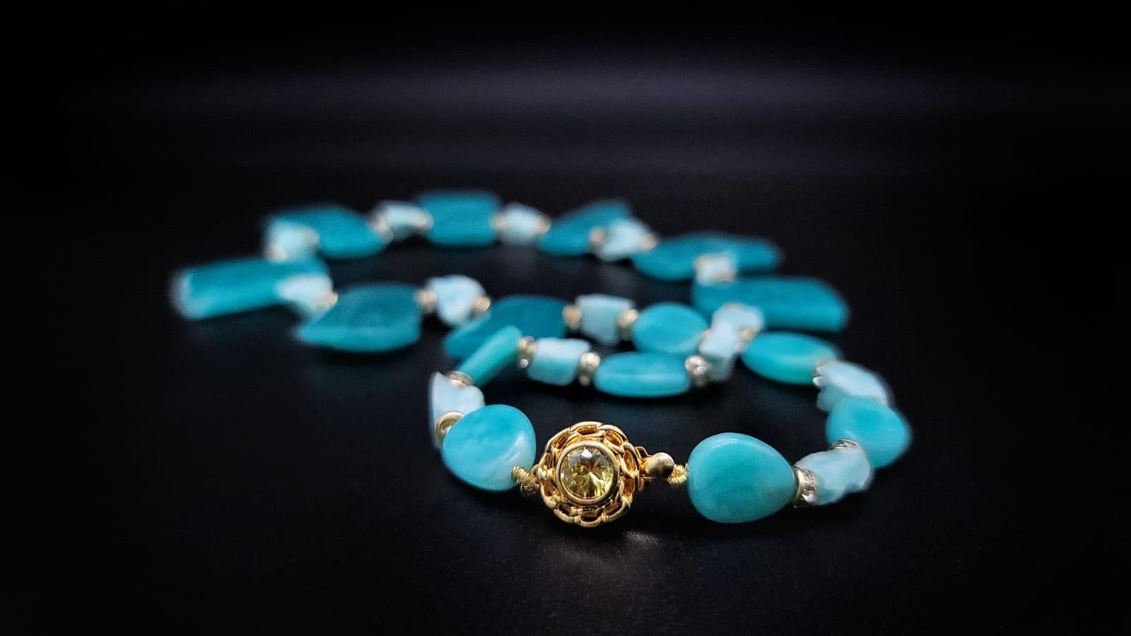 A.Jeschel Richly colored Amazonite necklace. For Sale 9