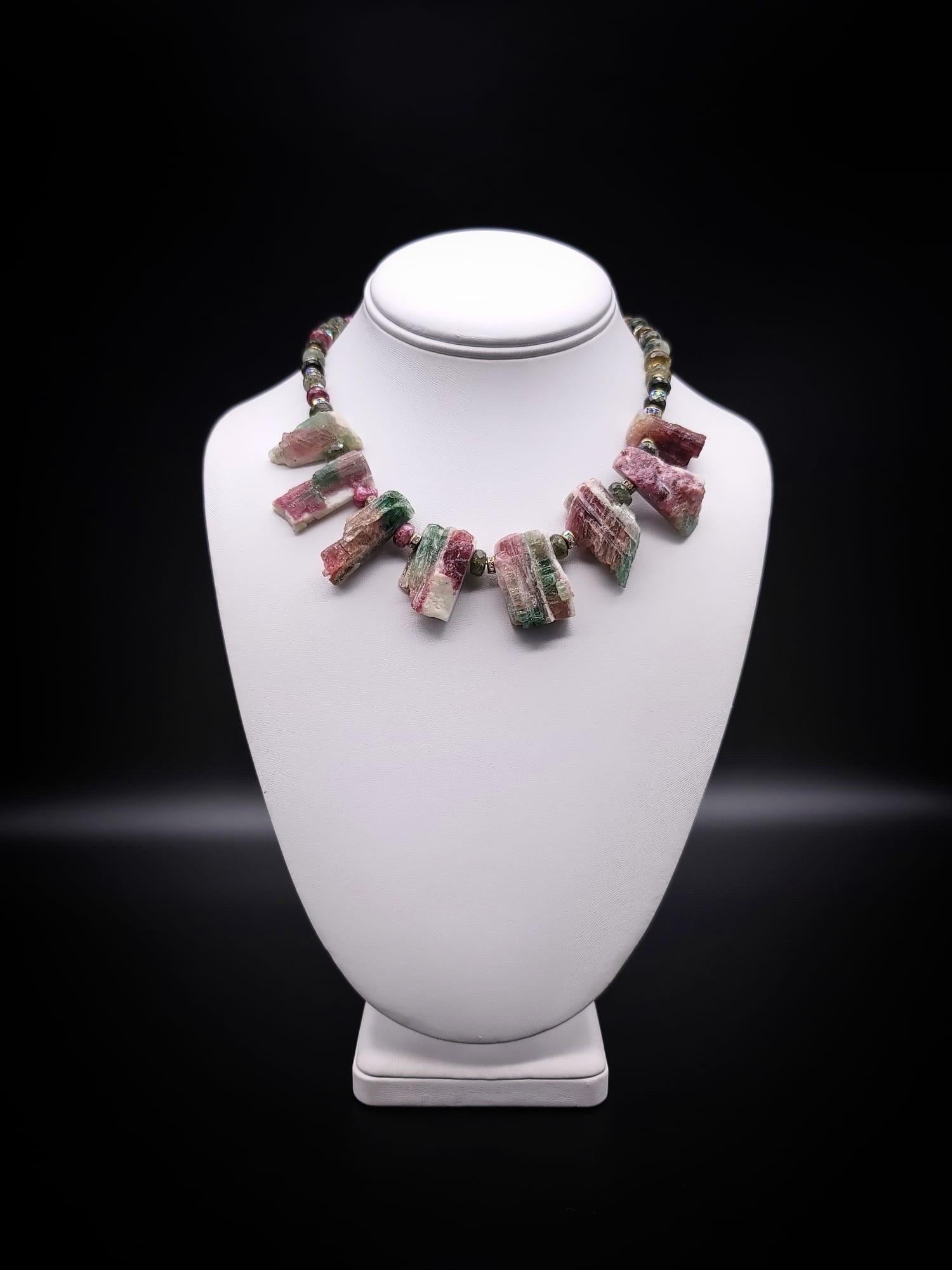 Women's or Men's A.Jeschel Stunning Brazilian Tourmaline Geode necklace. For Sale