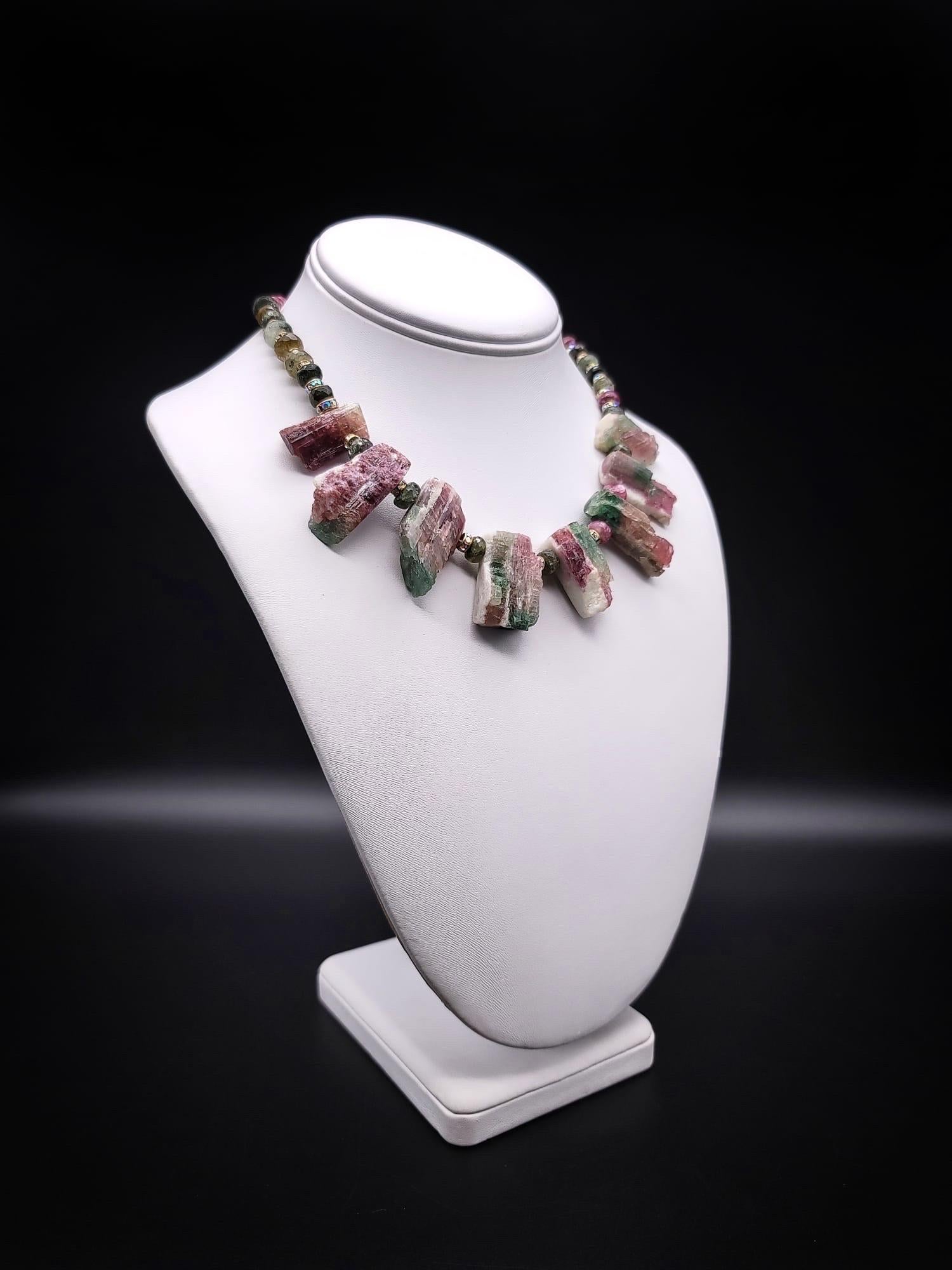 A.Jeschel Stunning Brazilian Tourmaline Geode necklace. For Sale 4