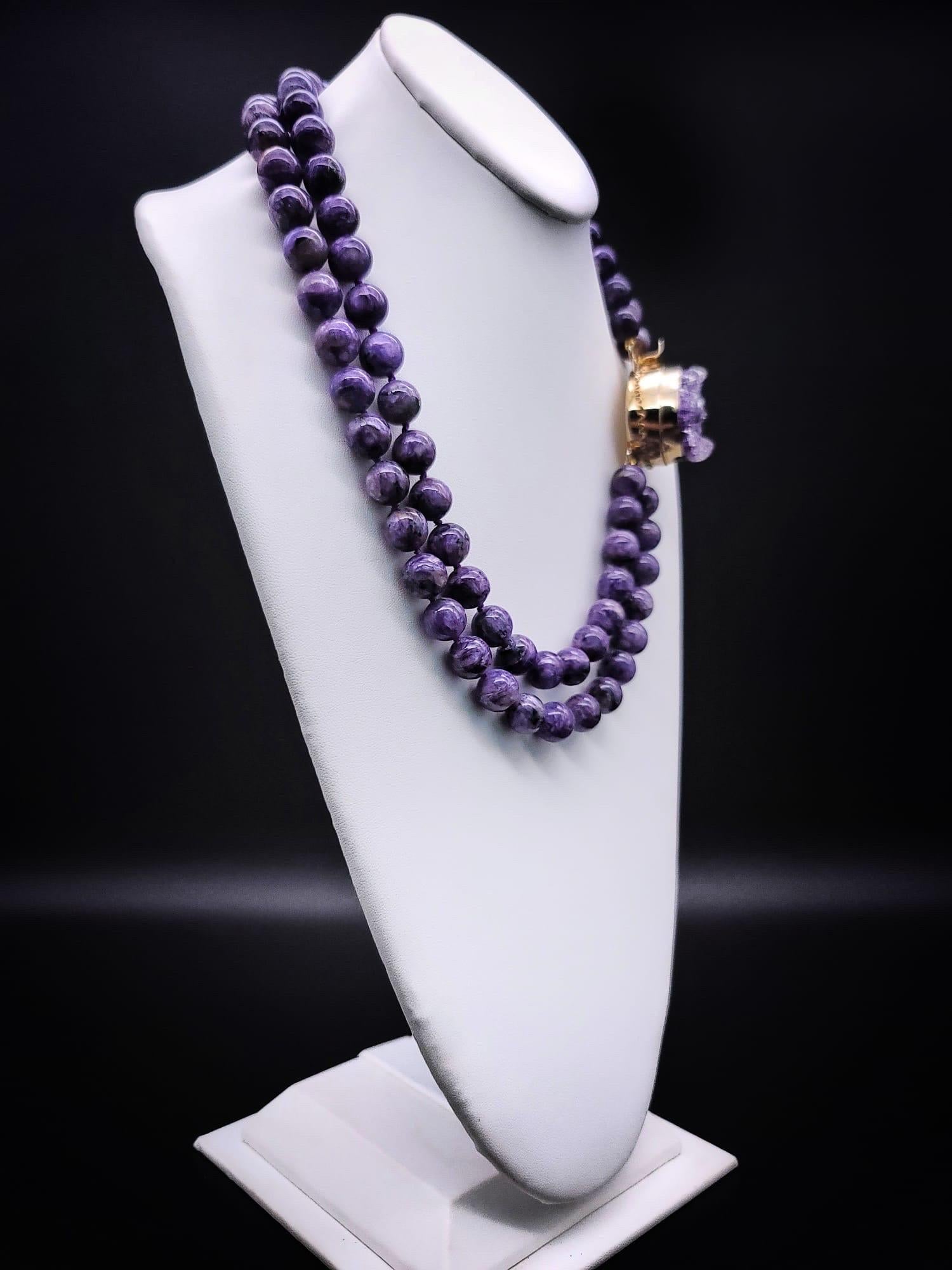 A.Jeschel Two strand stunning Charoite Necklace  For Sale 7