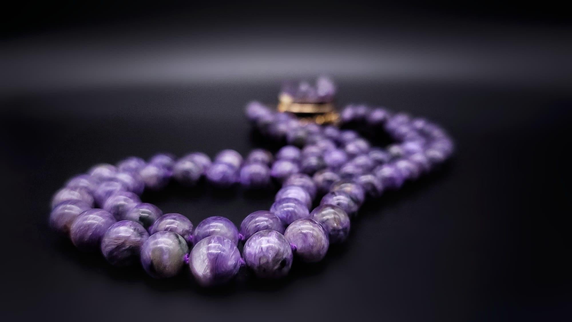 A.Jeschel Two strand stunning Charoite Necklace  For Sale 8