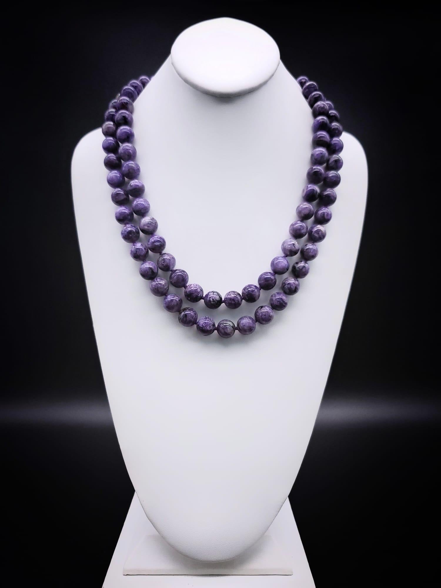 A.Jeschel Two strand stunning Charoite Necklace  For Sale 9