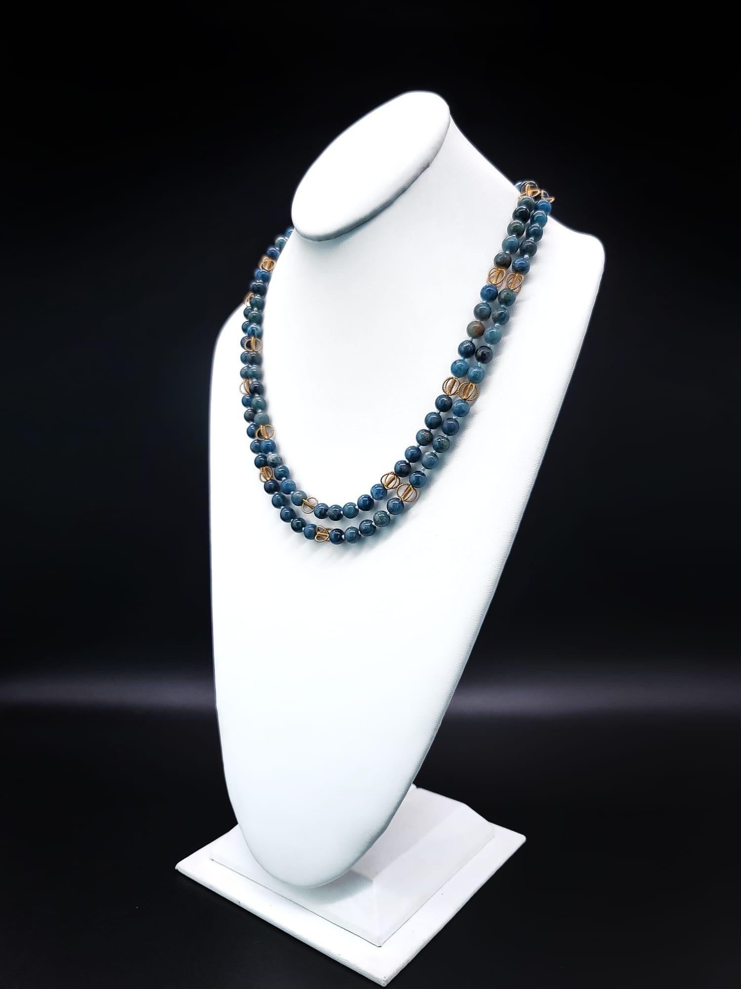 Women's or Men's A.Jeschel  Apatite necklace with Art Miniature clasp. For Sale