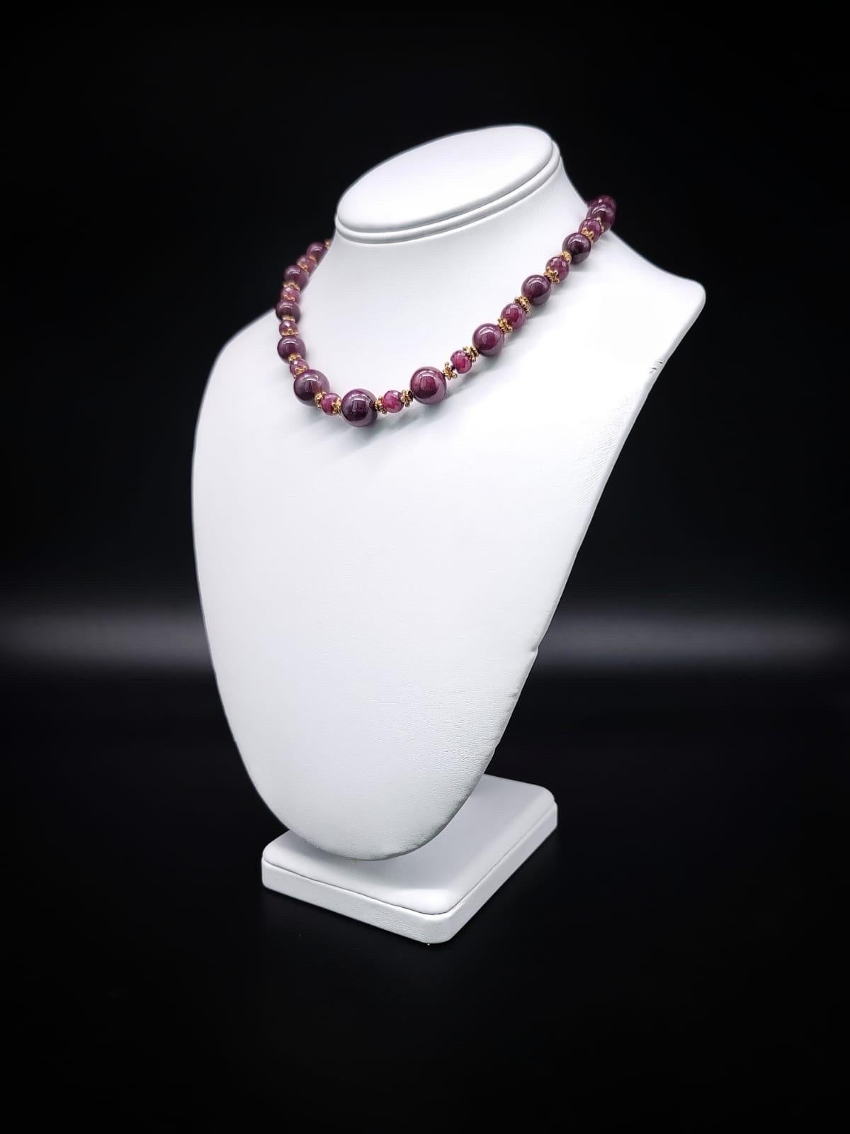 Contemporary A.Jeschel Elegant faceted Ruby necklace.