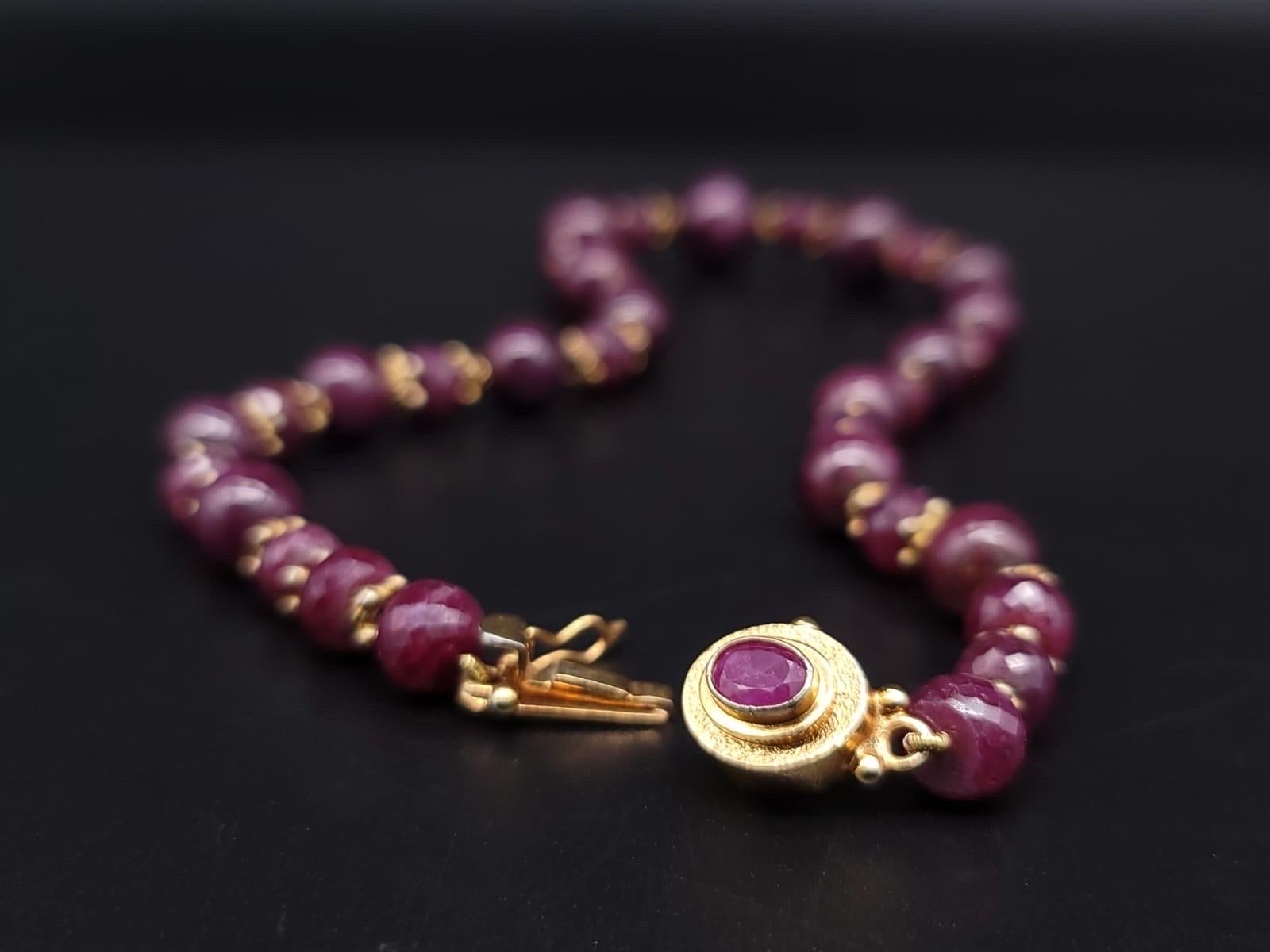 A.Jeschel Elegant faceted Ruby necklace. 4