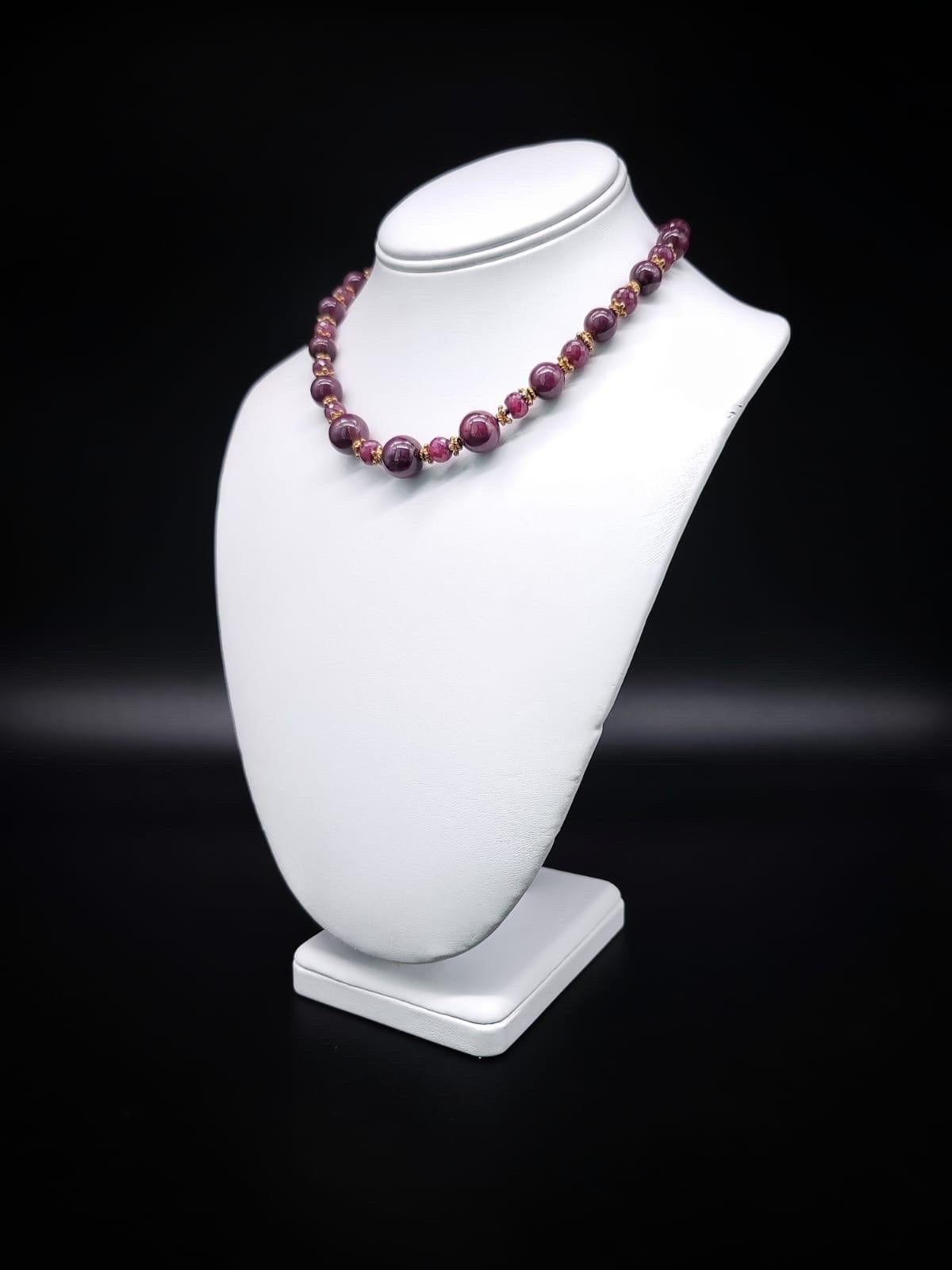 A.Jeschel Elegant faceted Ruby necklace. 7