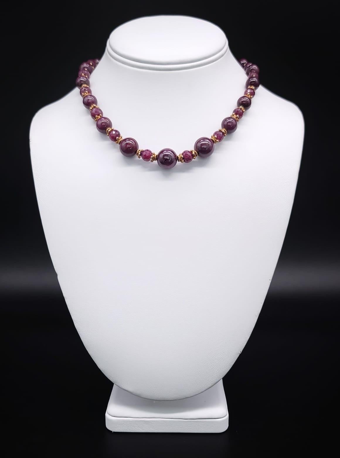 A.Jeschel Elegant faceted Ruby necklace. 6