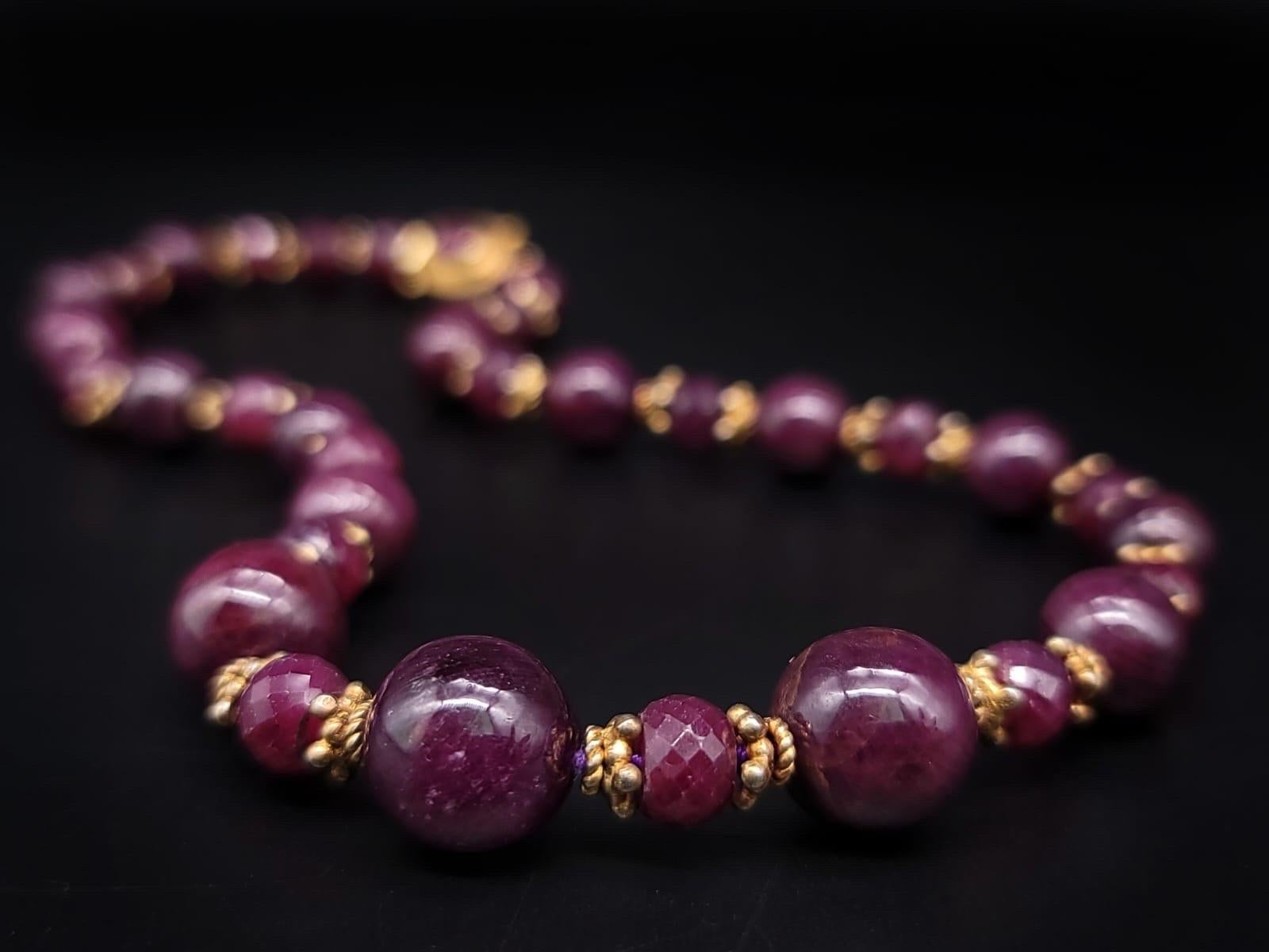 A.Jeschel Elegant faceted Ruby necklace. 9