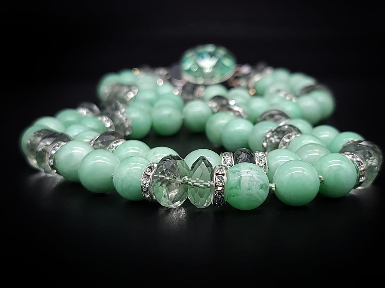 A.Jeschel Enchanted Green Moonstone con una collana con chiusura firmata. in vendita 8