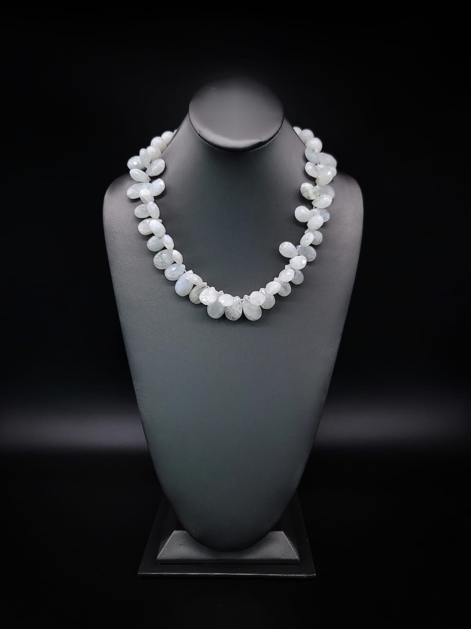A.Jeschel Exquisite Faceted Moonstone necklace. For Sale