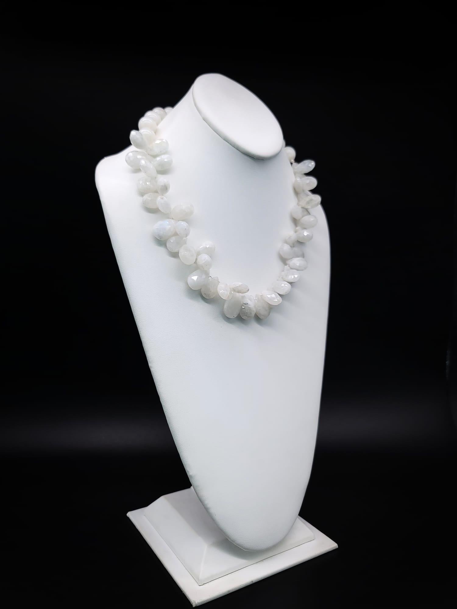 A.Jeschel Exquisite Faceted Moonstone necklace. For Sale 2