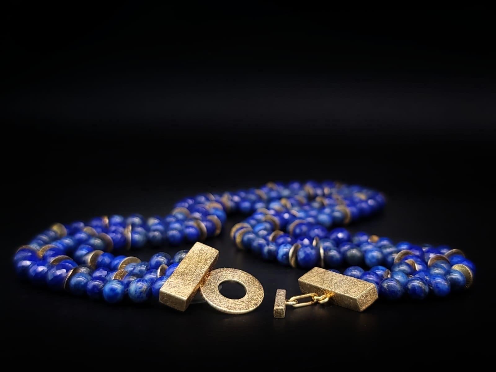 A.Jeschel Exquisite Lapis lazuli faceted Necklace. In New Condition In Miami, FL