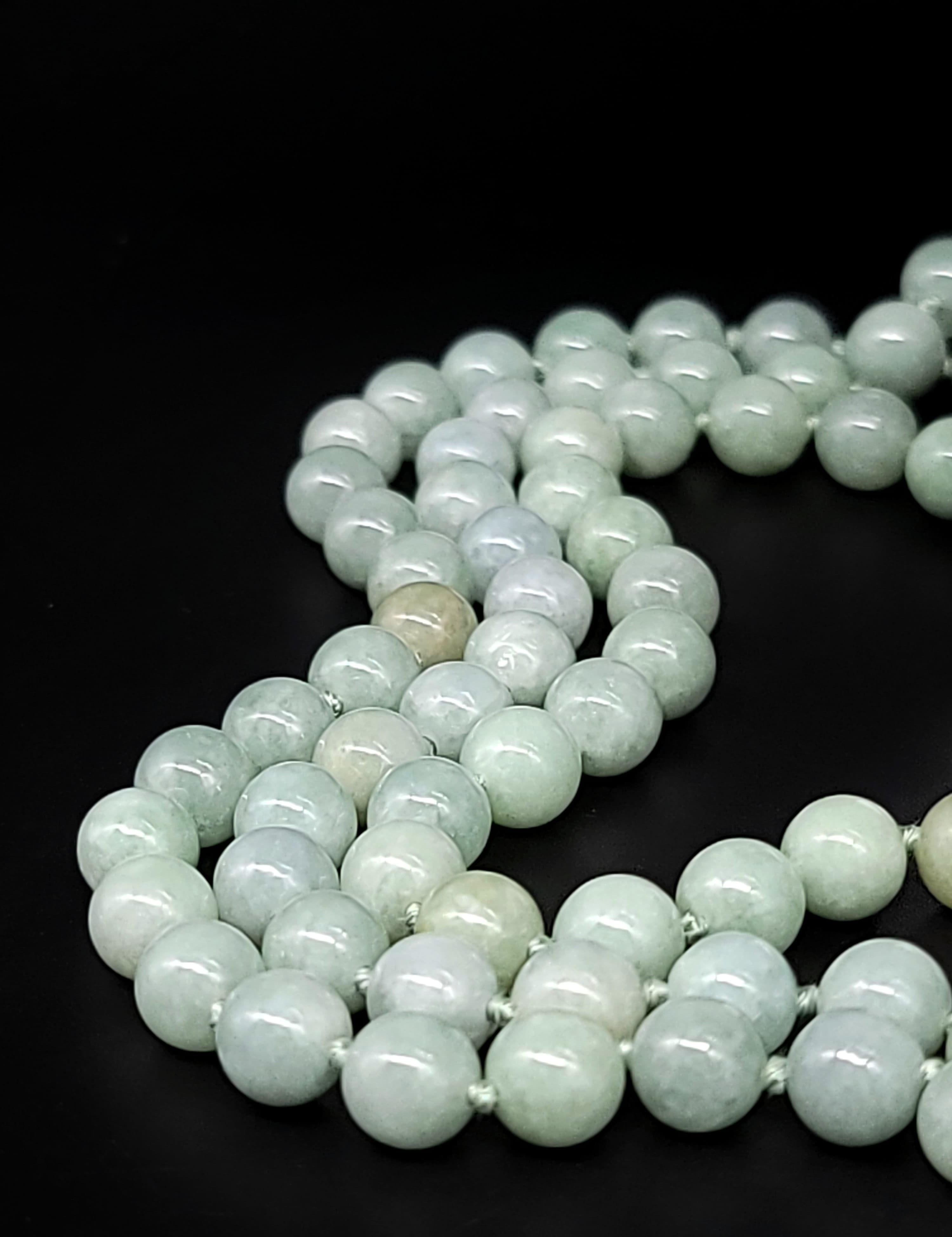 A.Jeschel Exquisite Natural Burmese Jade signature clasp necklace. For Sale 6