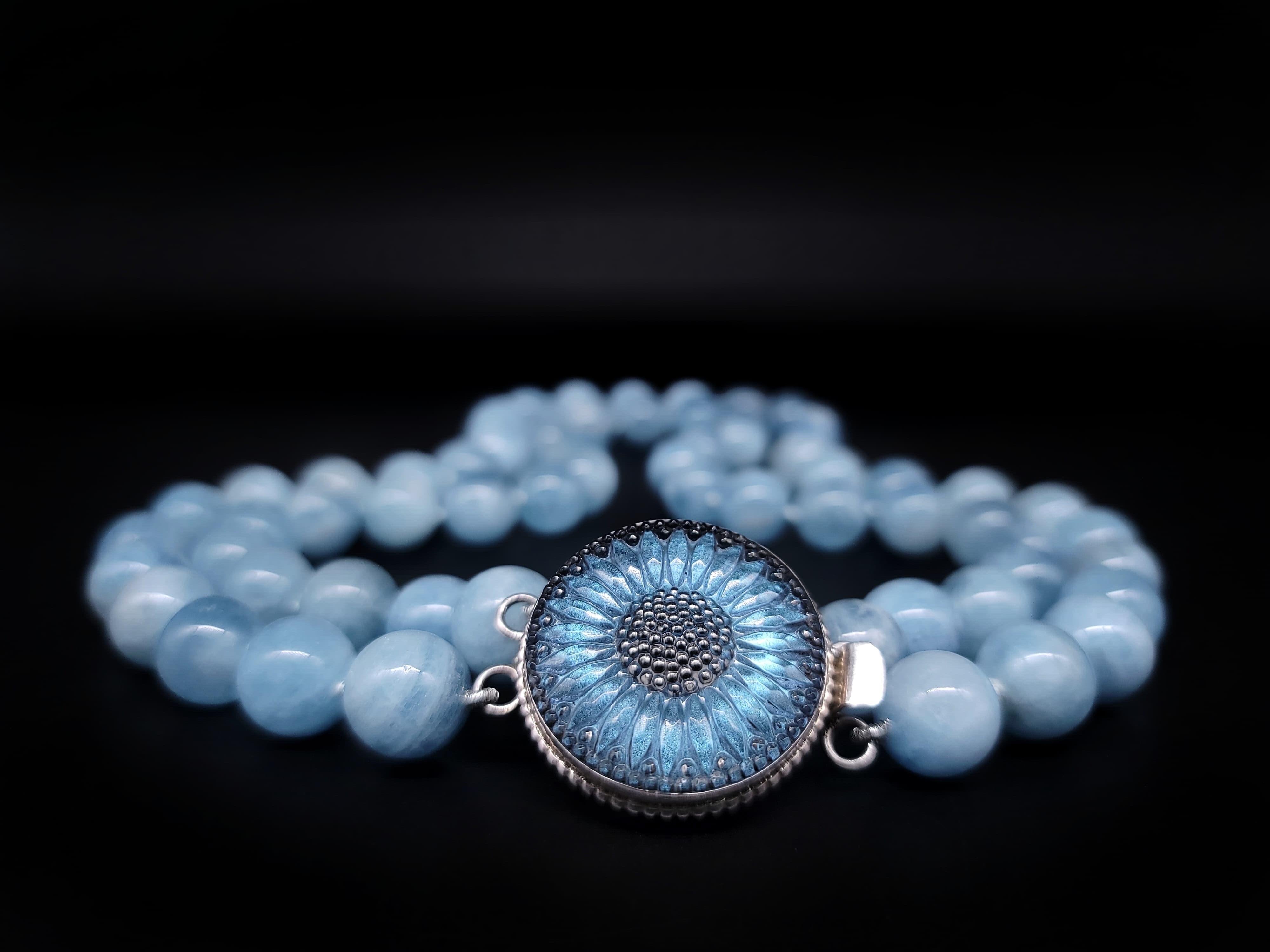 Aquamarine Blue Beryl necklace is just plain beautiful. For Sale 4