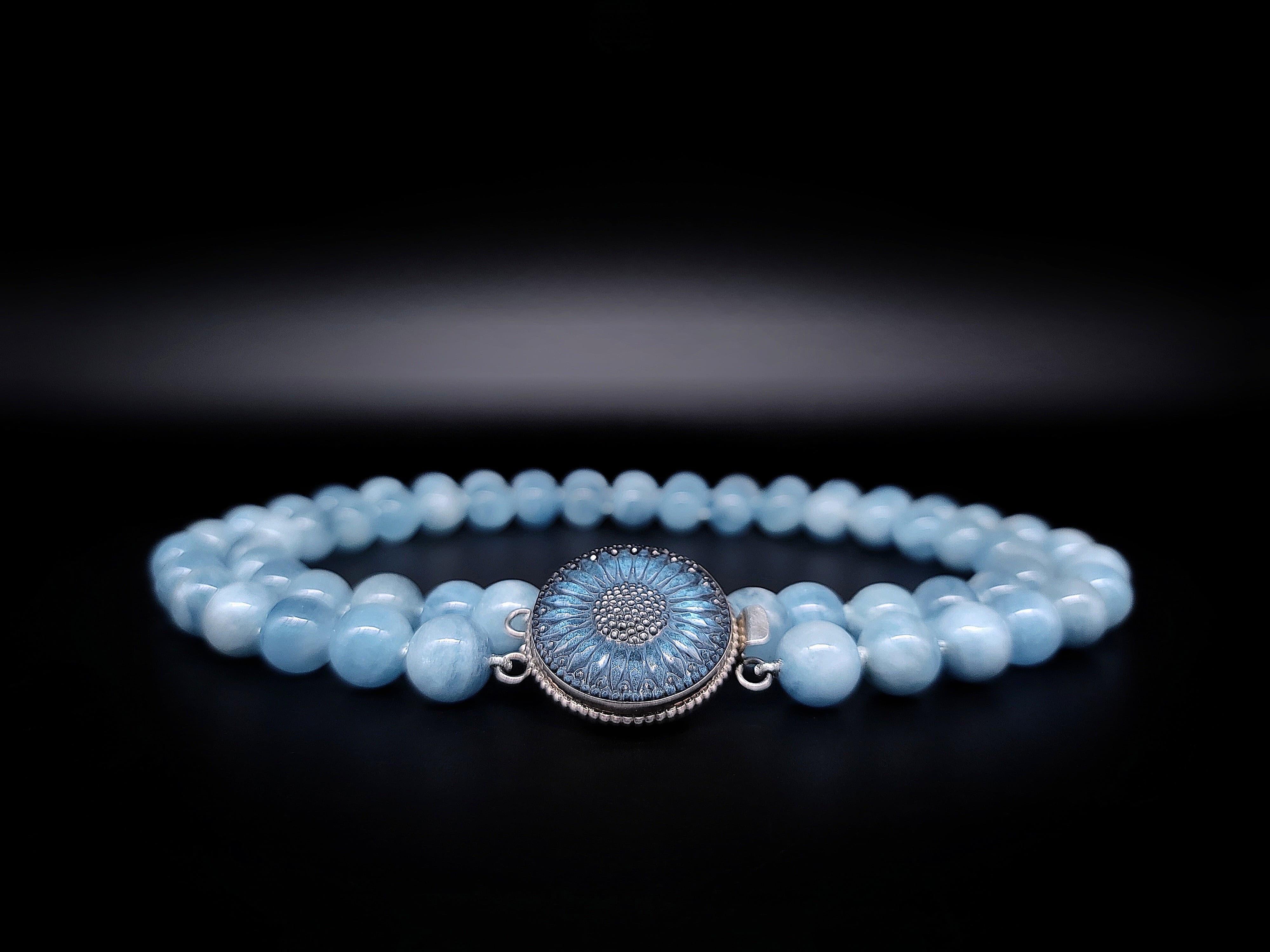 Aquamarine Blue Beryl necklace is just plain beautiful. For Sale 12
