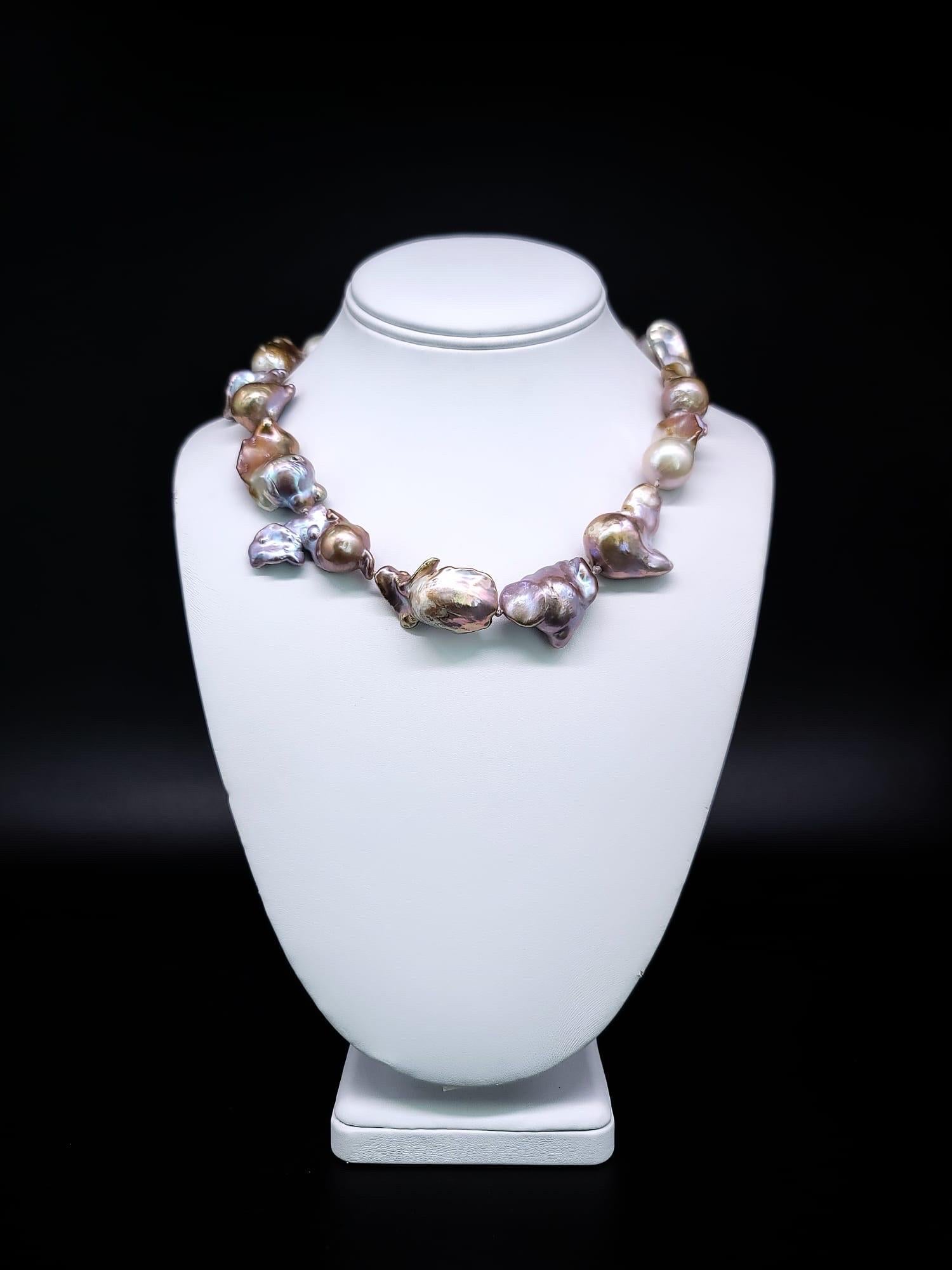 A.Jeschel Elegant Baroque Pearl Necklace For Sale 4