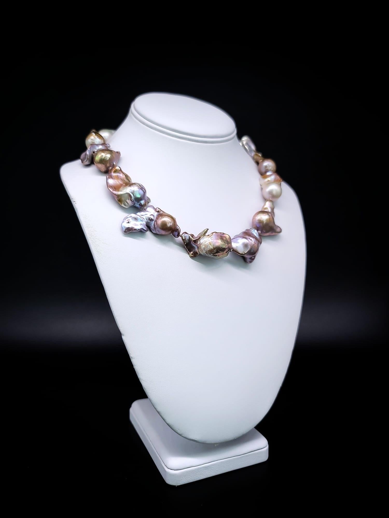 A.Jeschel Elegant Baroque Pearl Necklace For Sale 6