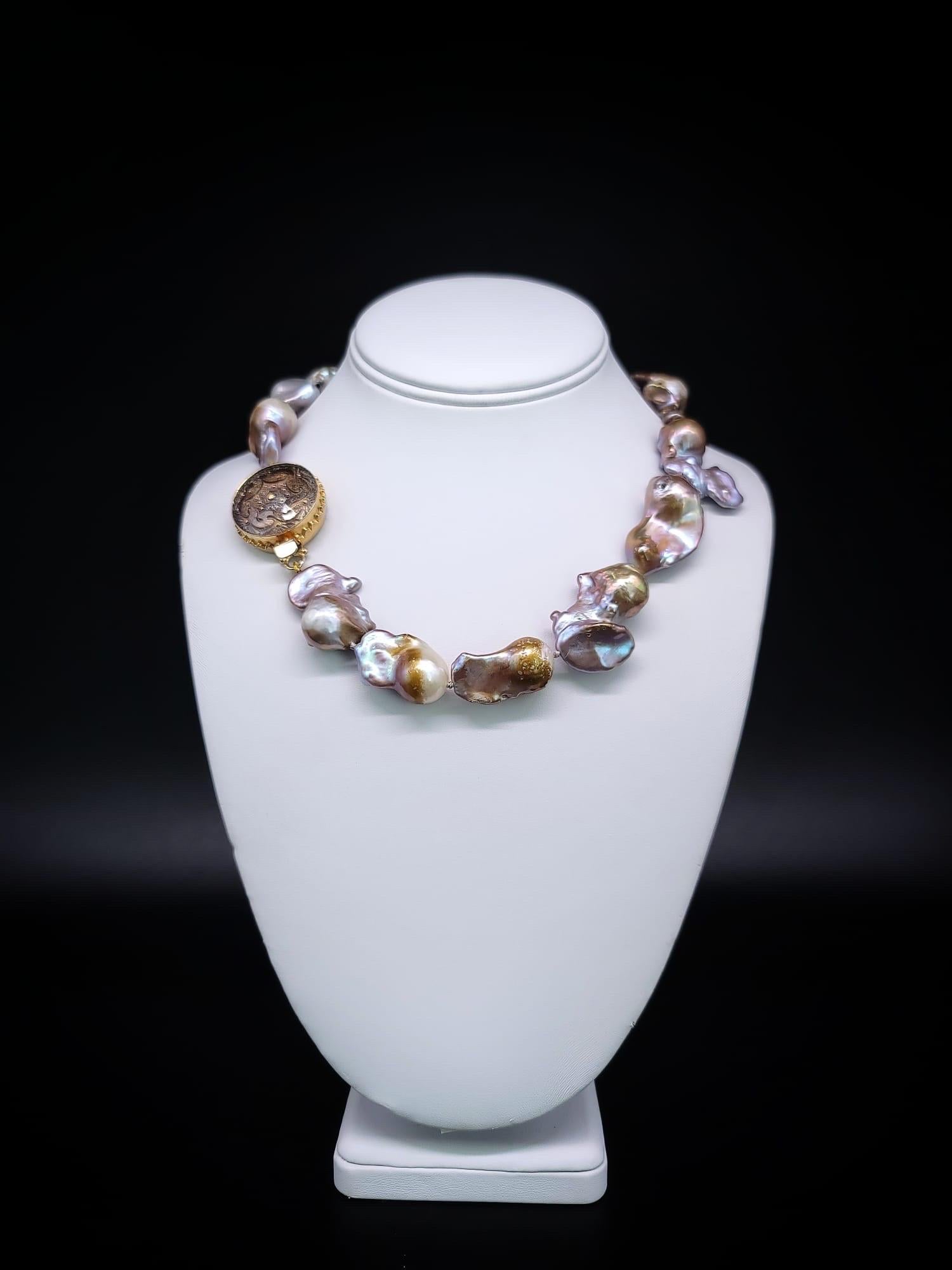 A.Jeschel Elegant Baroque Pearl Necklace For Sale 7