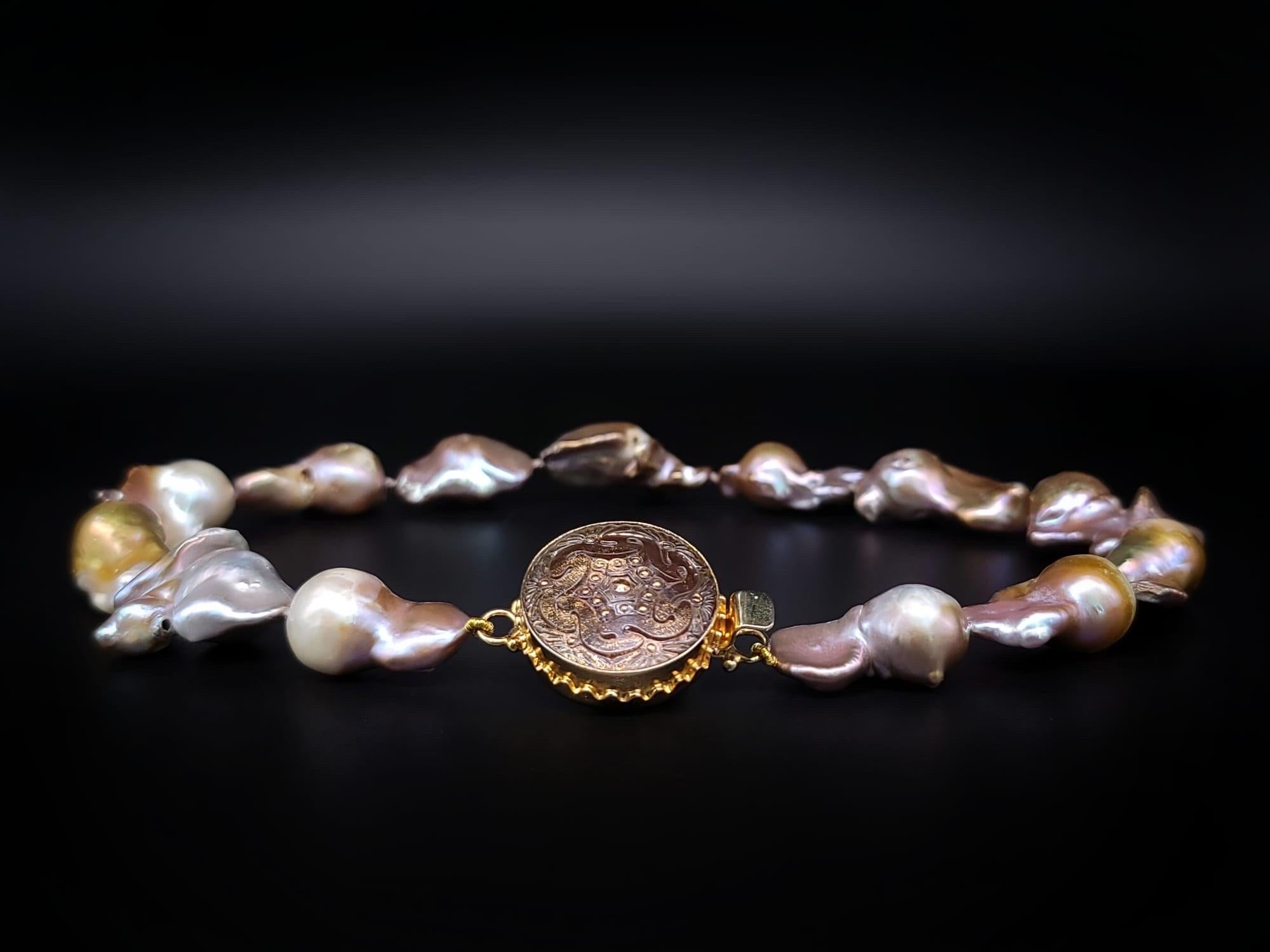 A.Jeschel Elegant Baroque Pearl Necklace For Sale 12