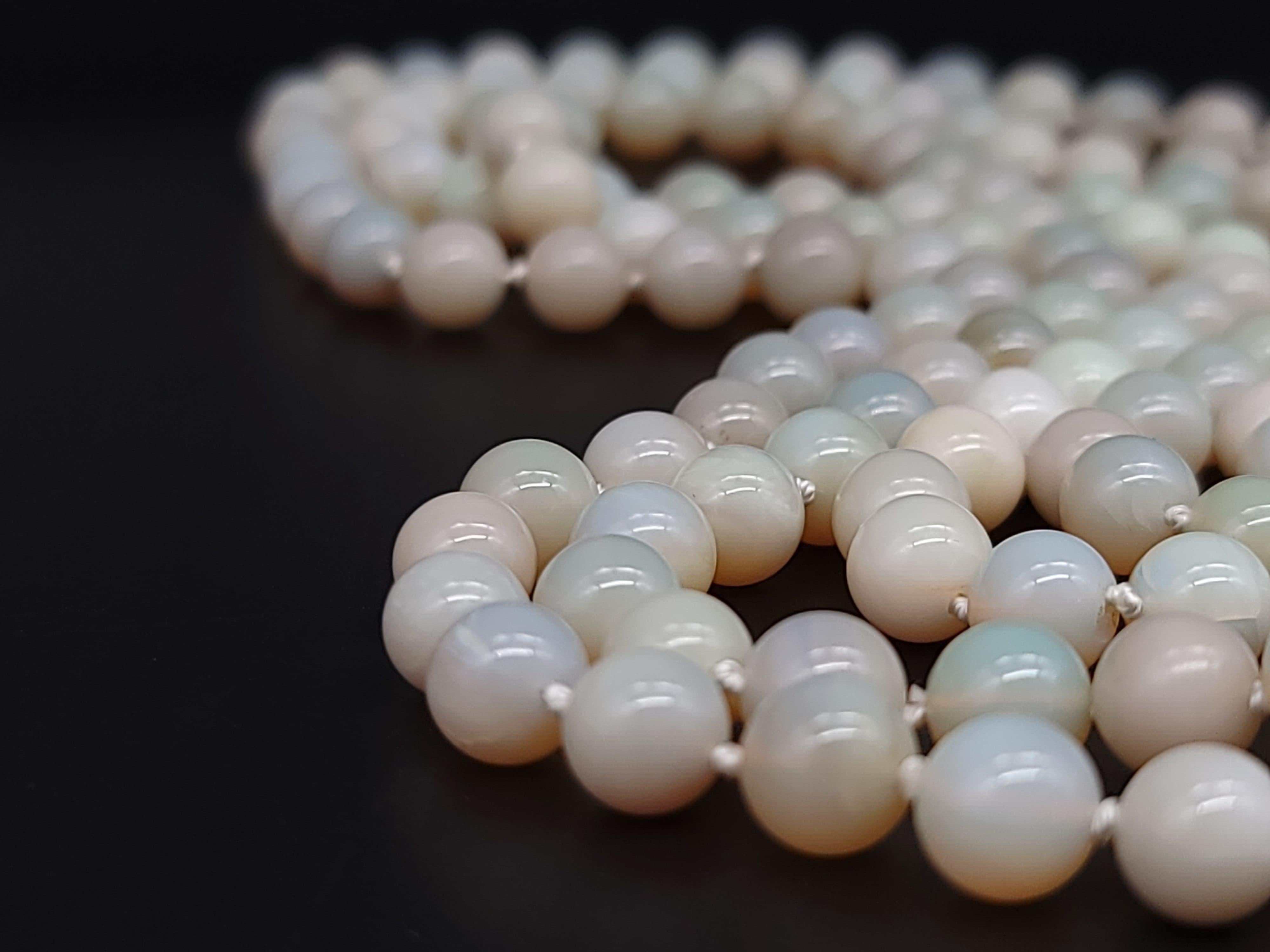 A.Jeschel  Spectacular Australian Opal 3 strand necklace. 13