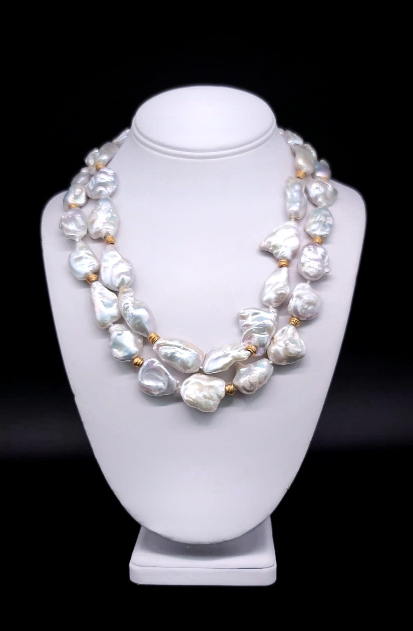 A.Jeschel  A Freshwater Baroque Pearl Lovers Fantasy Necklace For Sale 2
