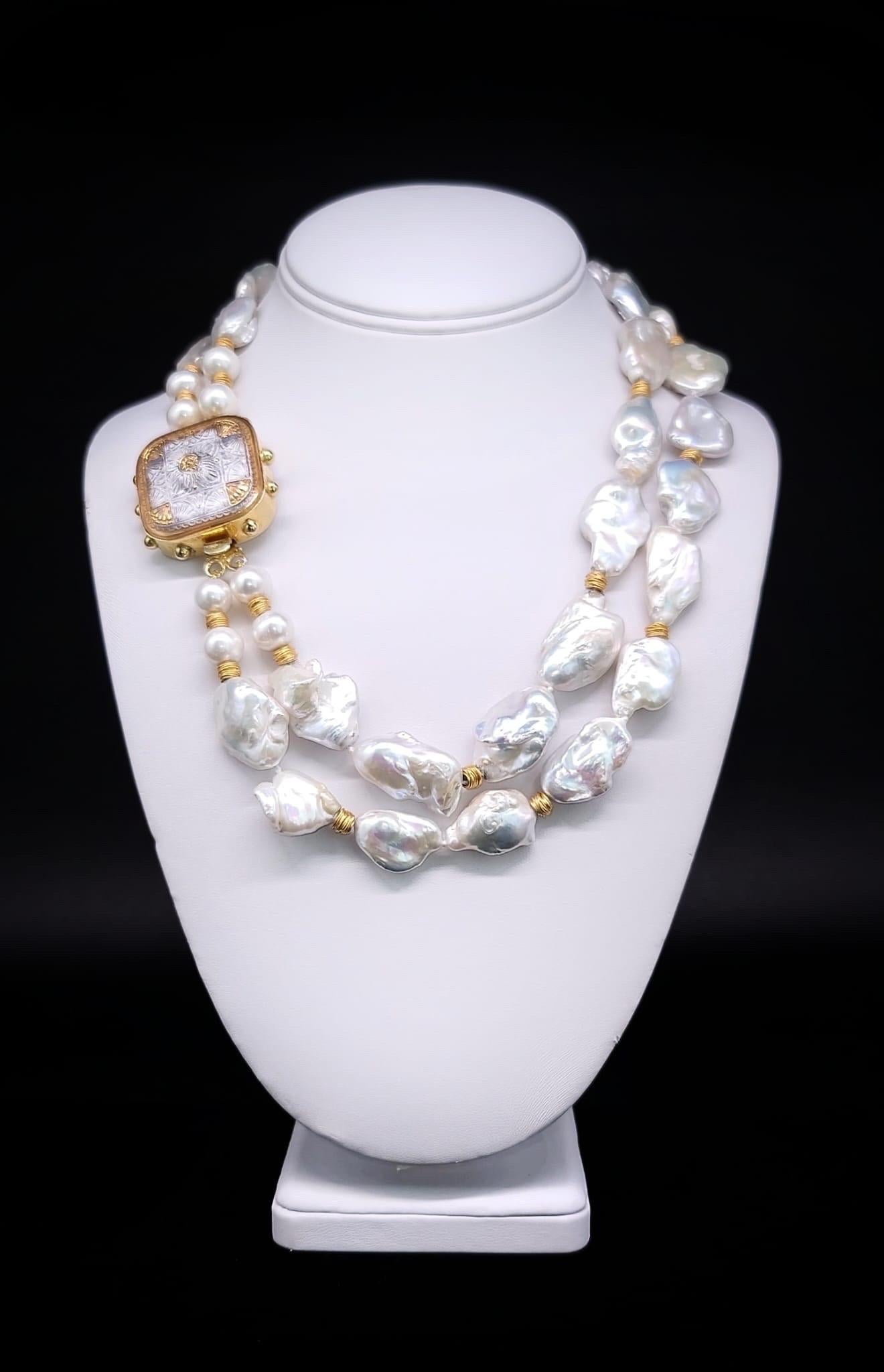 A.Jeschel  A Freshwater Baroque Pearl Lovers Fantasy Necklace For Sale 8
