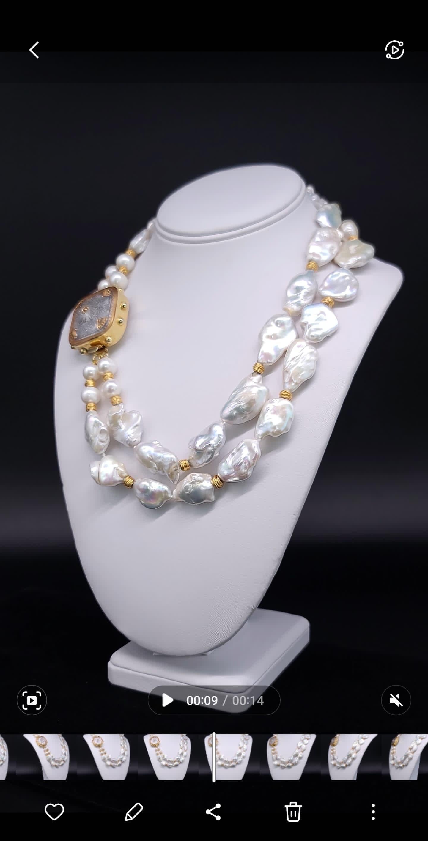 A.Jeschel  A Freshwater Baroque Pearl Lovers Fantasy Necklace For Sale 9