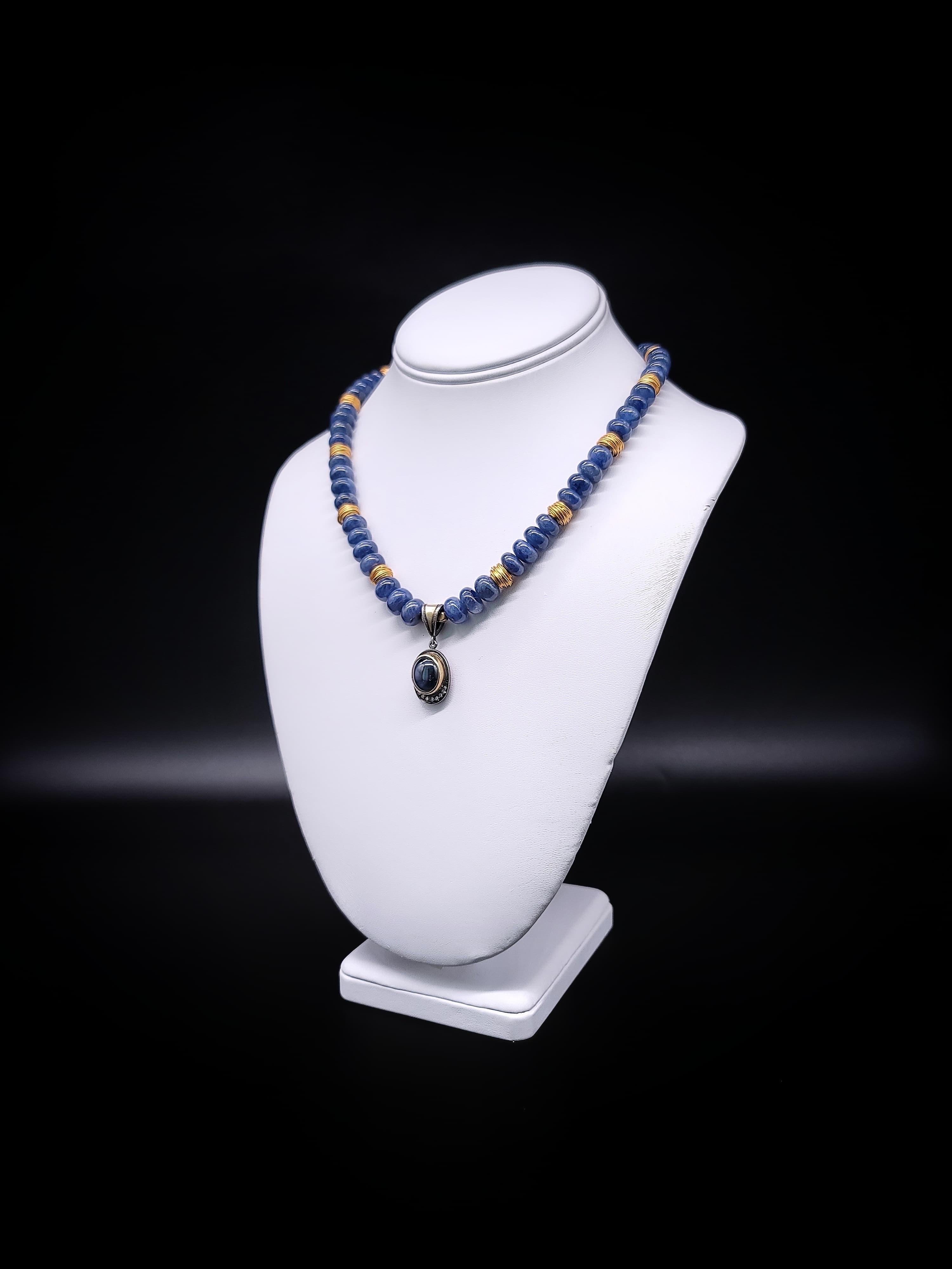 A.Jeschel Royal Blue Sapphire Necklace. 12