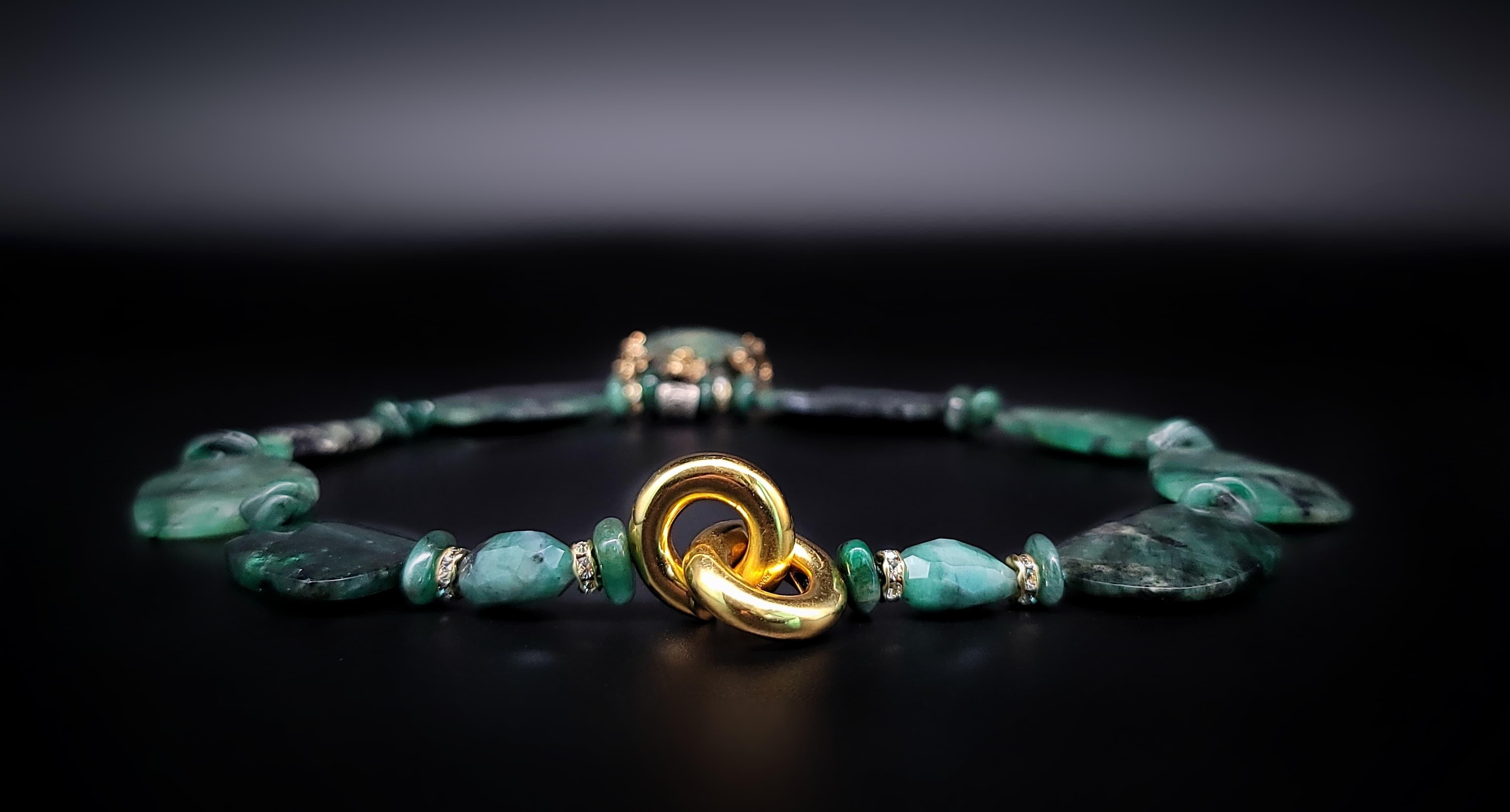 A.jeschel Stunning Emerald pendant Necklace. For Sale 4
