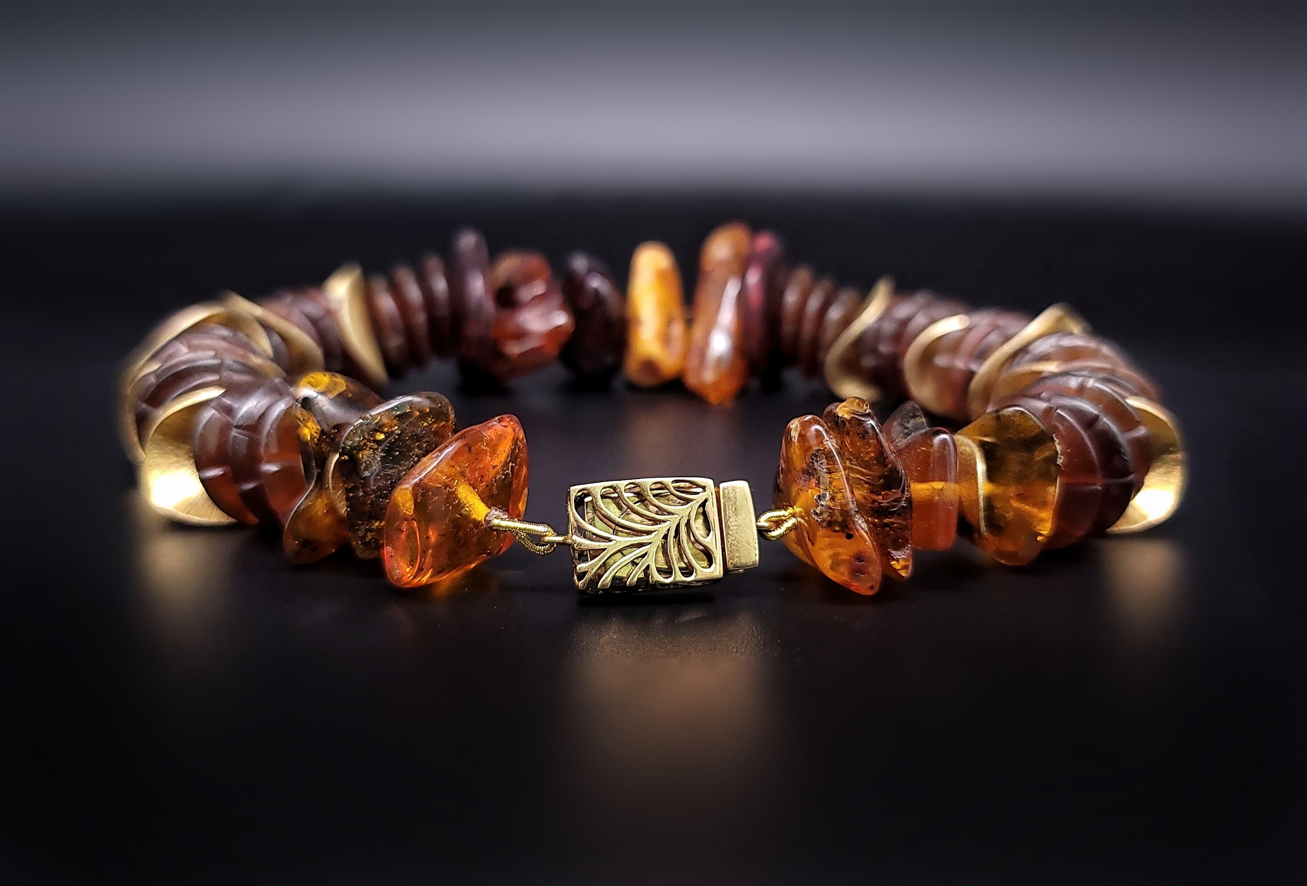 A.Jeschel Bold Amber and wood necklace. For Sale 3