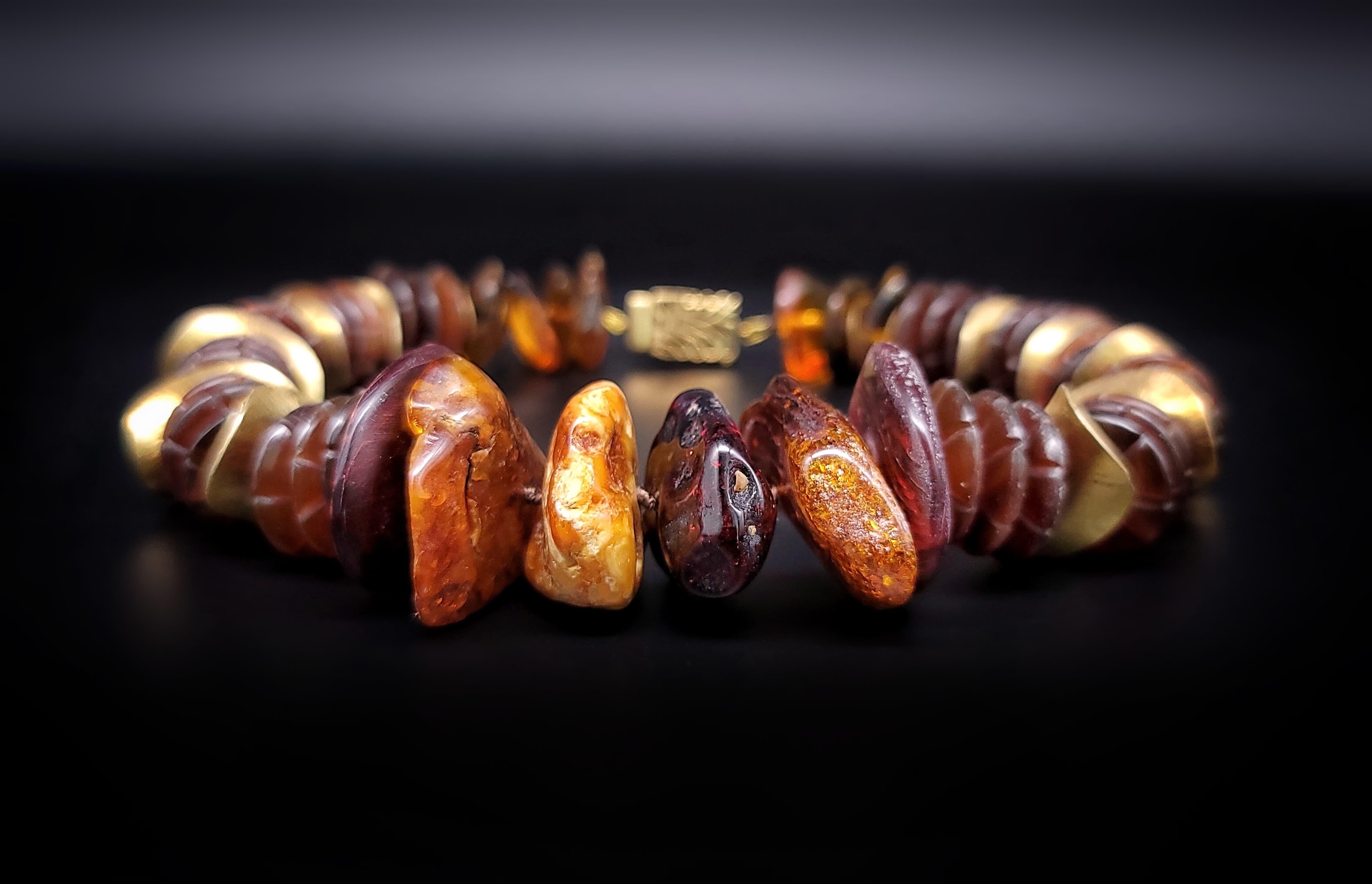 A.Jeschel Bold Amber and wood necklace. For Sale 7