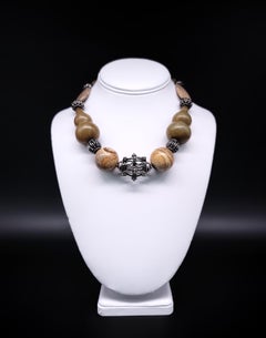 A.Jeschel Earth-Toned Bold Jasper necklace.