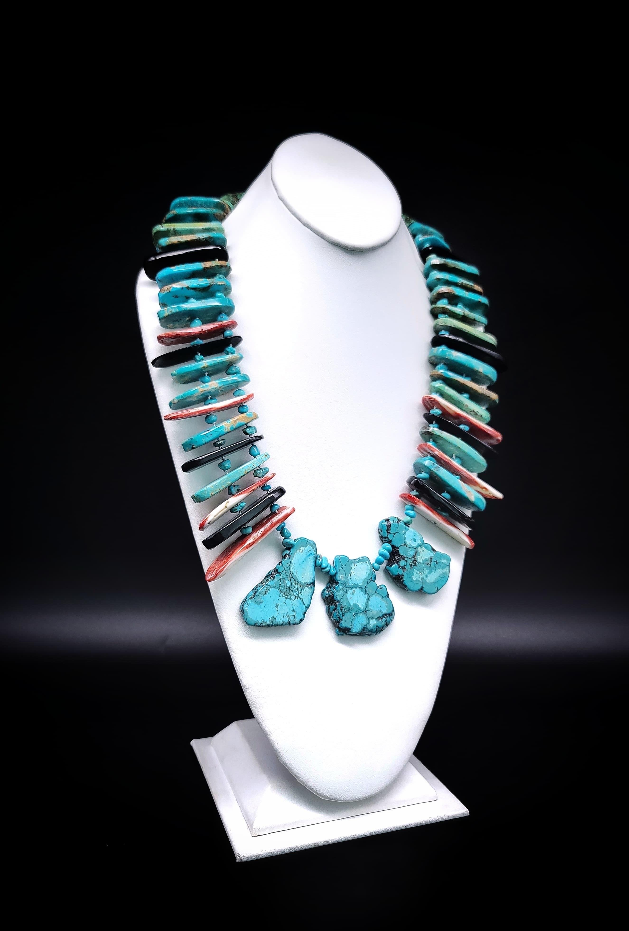 A.Jeschel Massive Showstopping Turquoise Necklace. In New Condition In Miami, FL