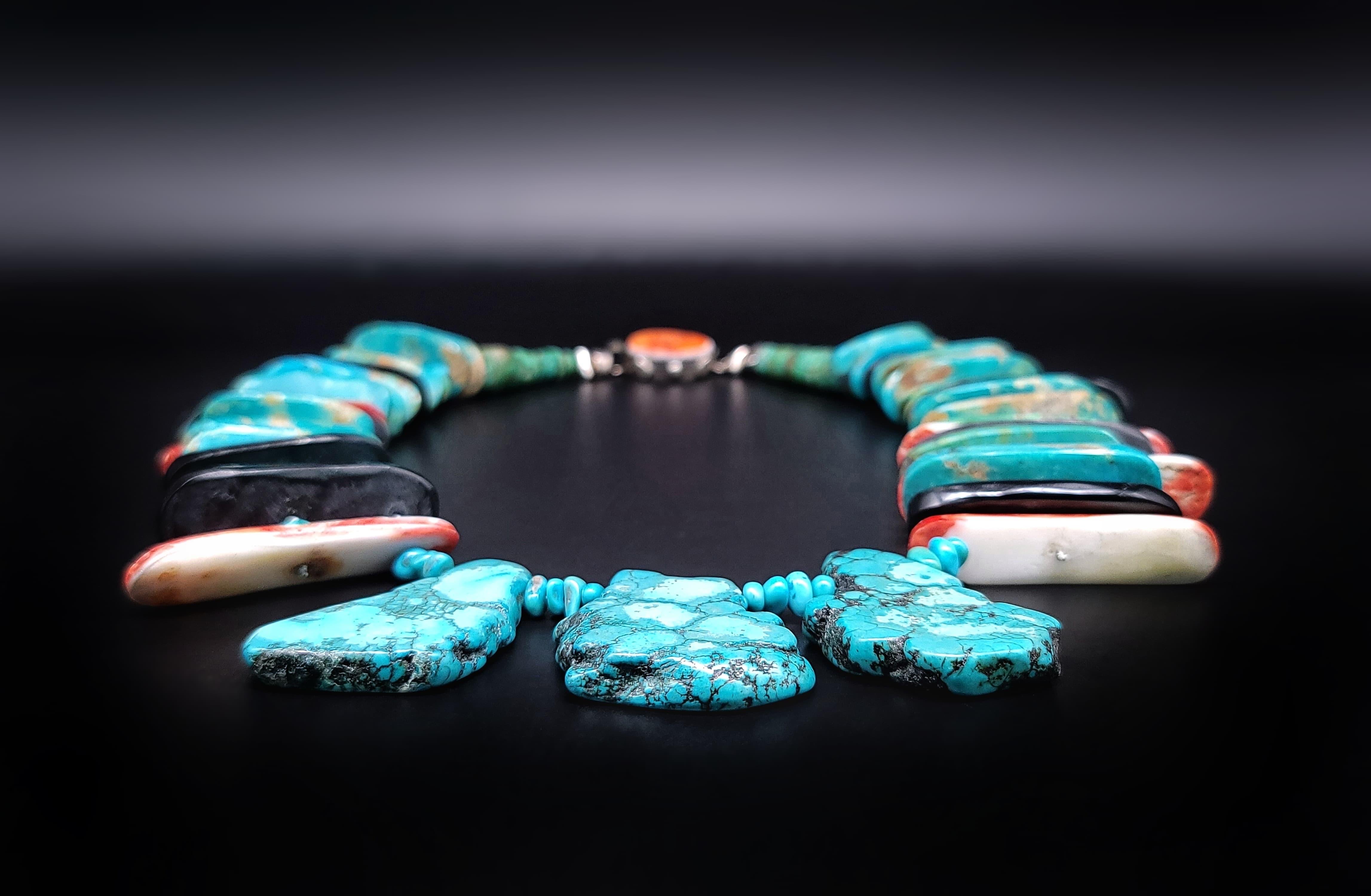 A.Jeschel Massive Showstopping Turquoise Necklace. 1