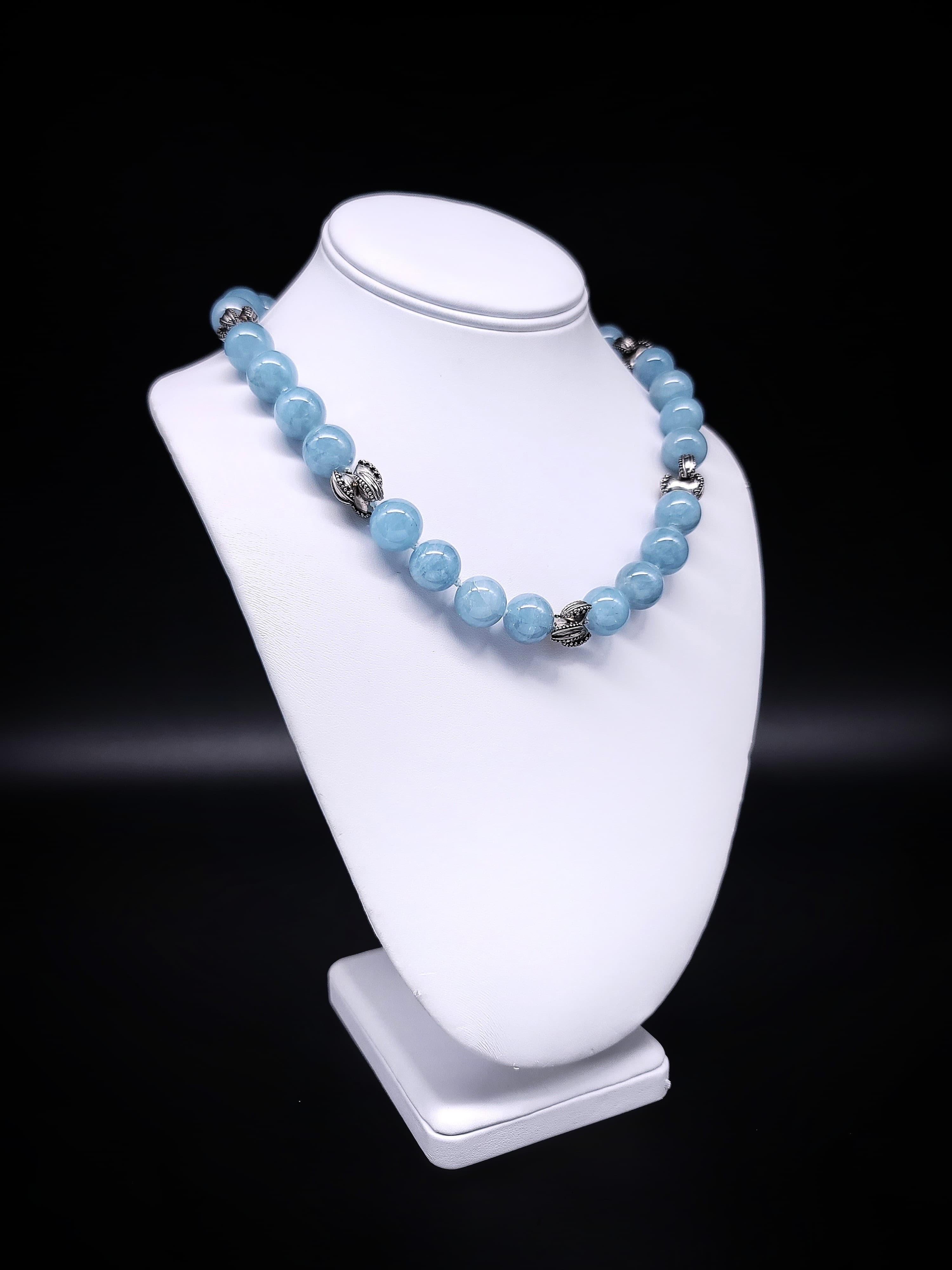 A.Jeschel Beautiful Aquamarine necklace. For Sale 14