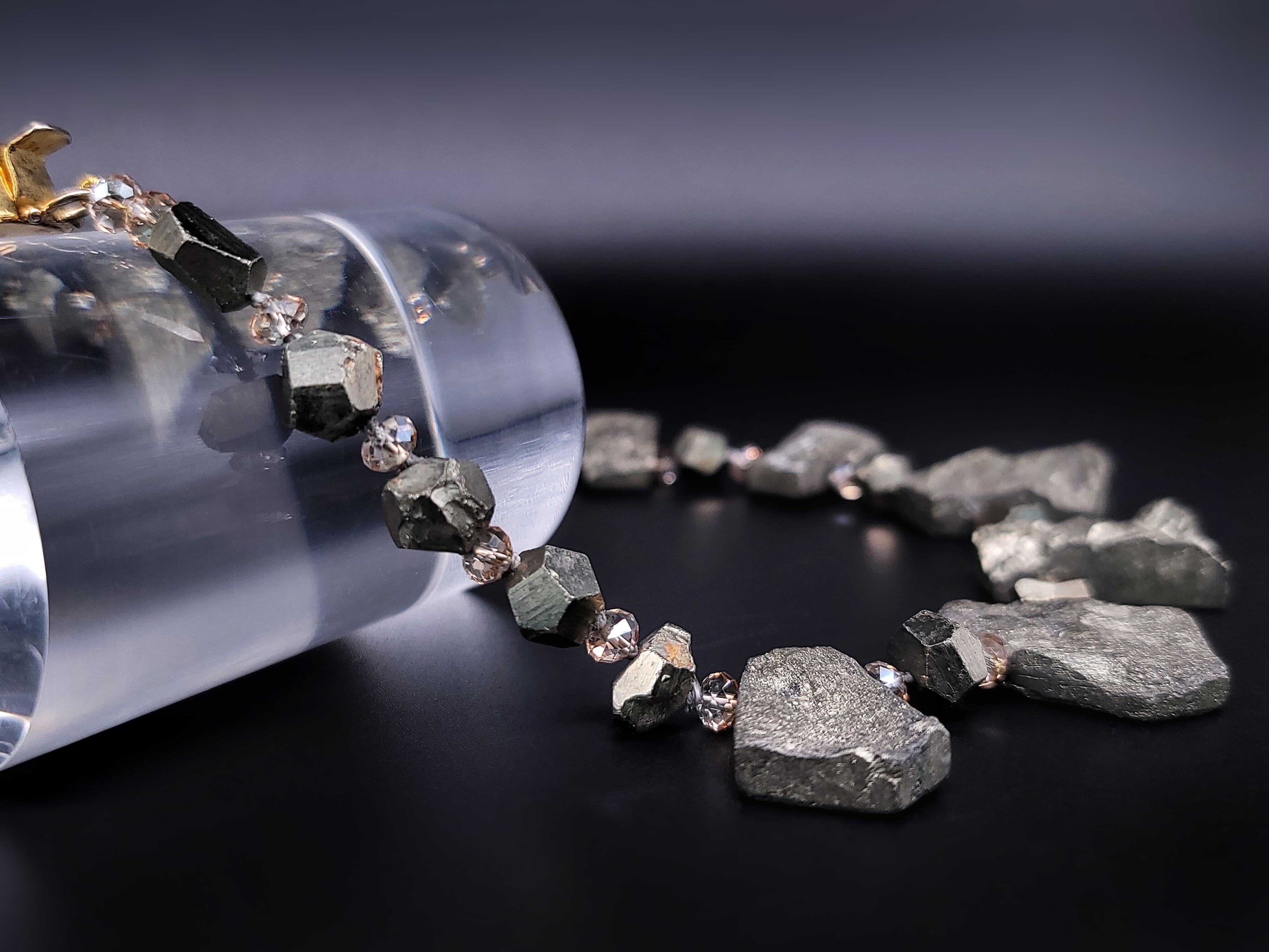 A.Jeschel Pyrite Necklace proving that all that glitters is not gold. For Sale 1