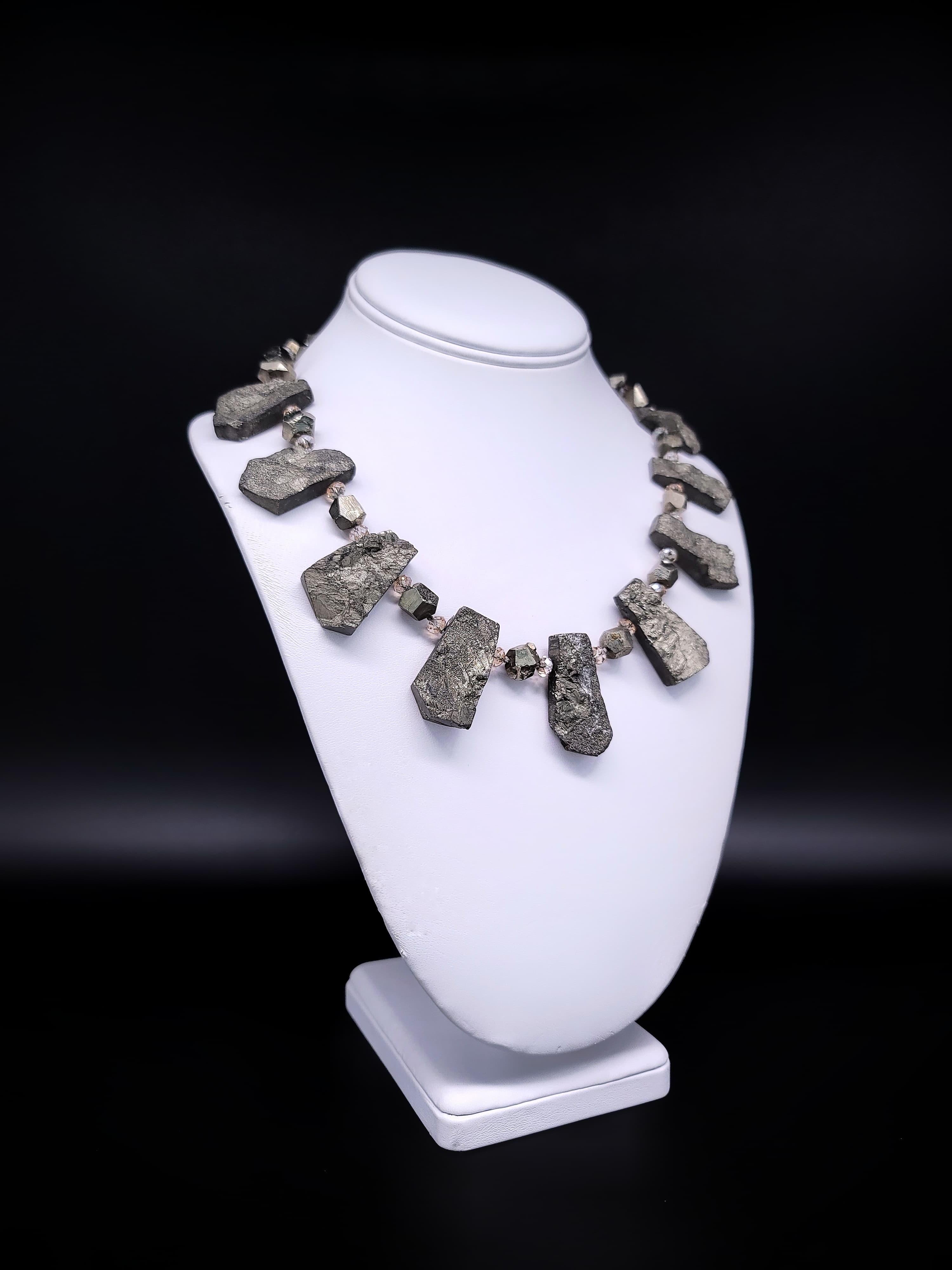 A.Jeschel Pyrite Necklace proving that all that glitters is not gold. For Sale 2